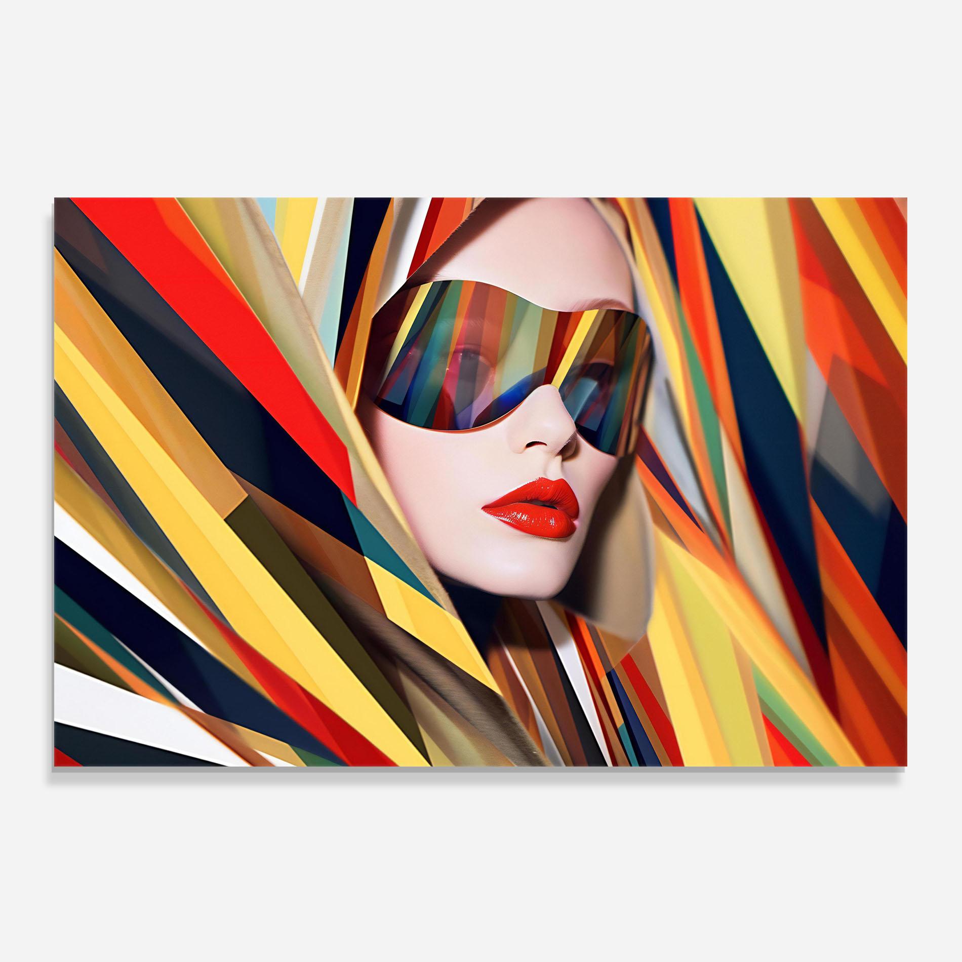 Panou Sticla Bucatarie Colorful Sunglasses mockup 0