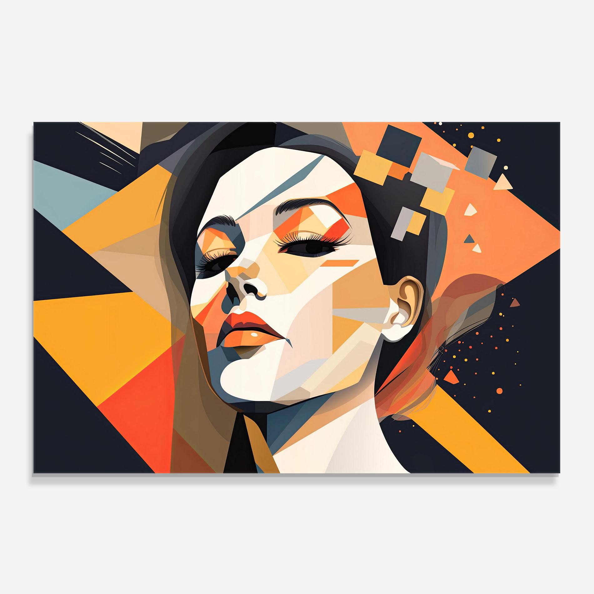 Panou Sticla Bucatarie Modern Orange Makeup mockup 0