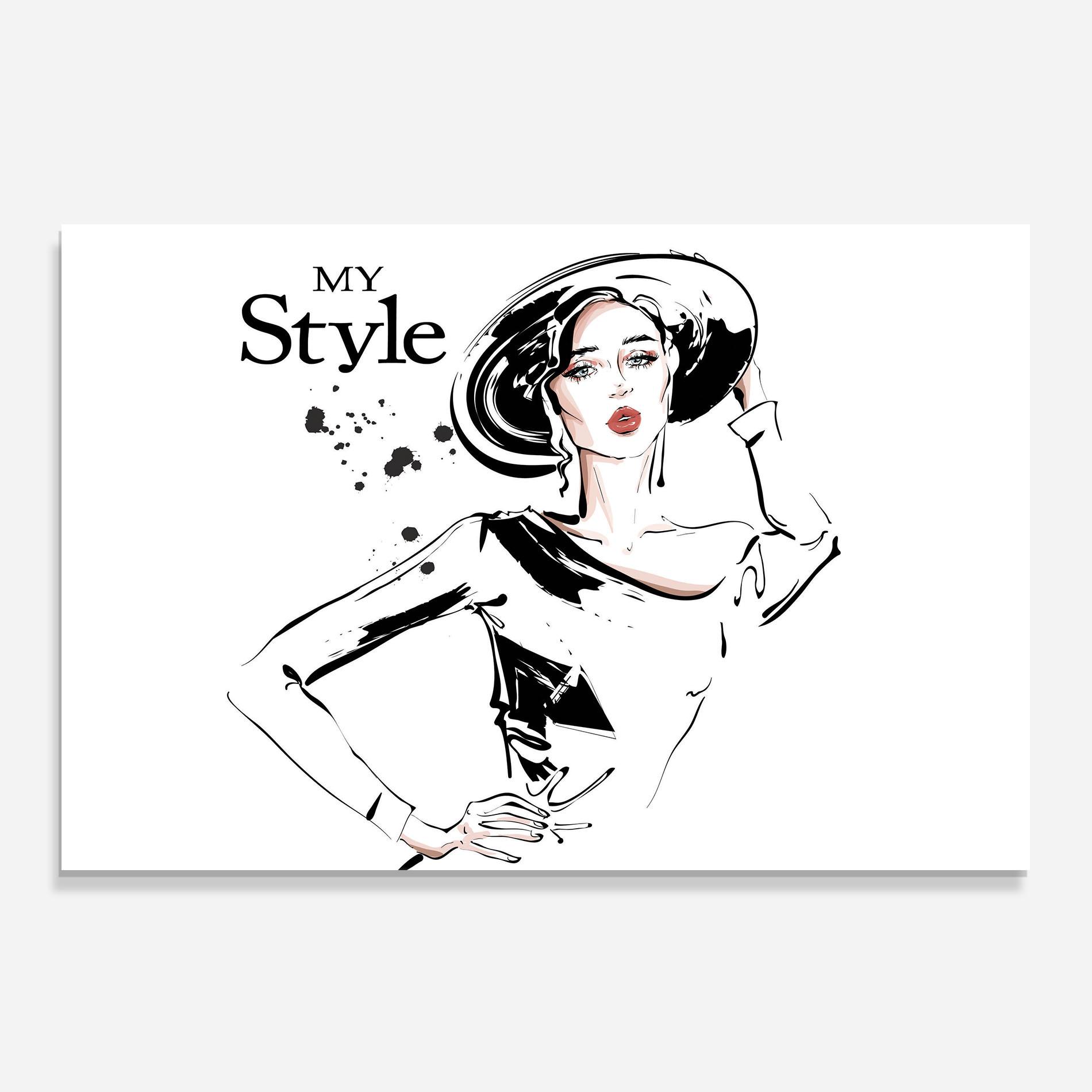 Panou Sticla Bucatarie Woman And Her Style mockup 0