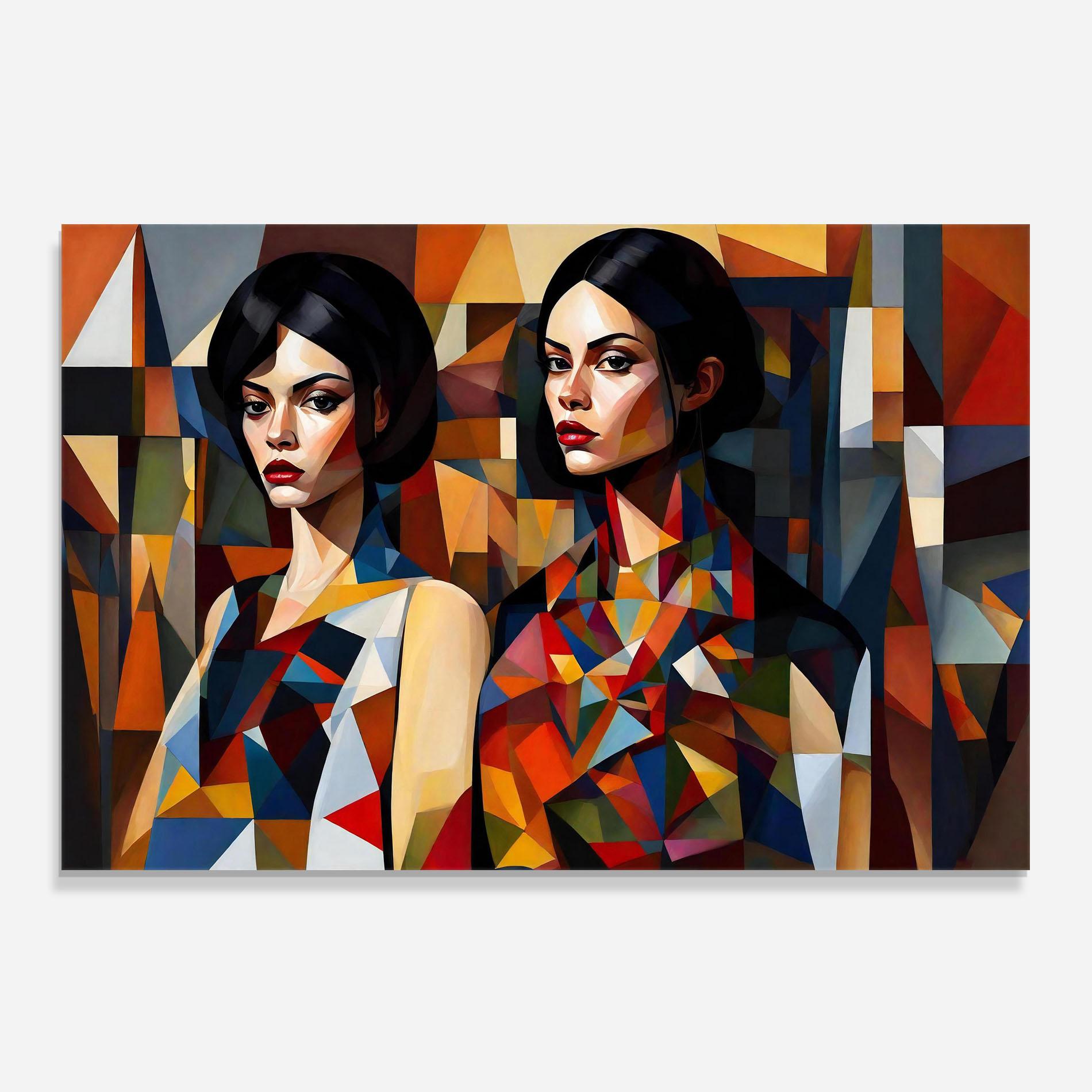 Panou Sticla Bucatarie Young Abstract Women mockup 0