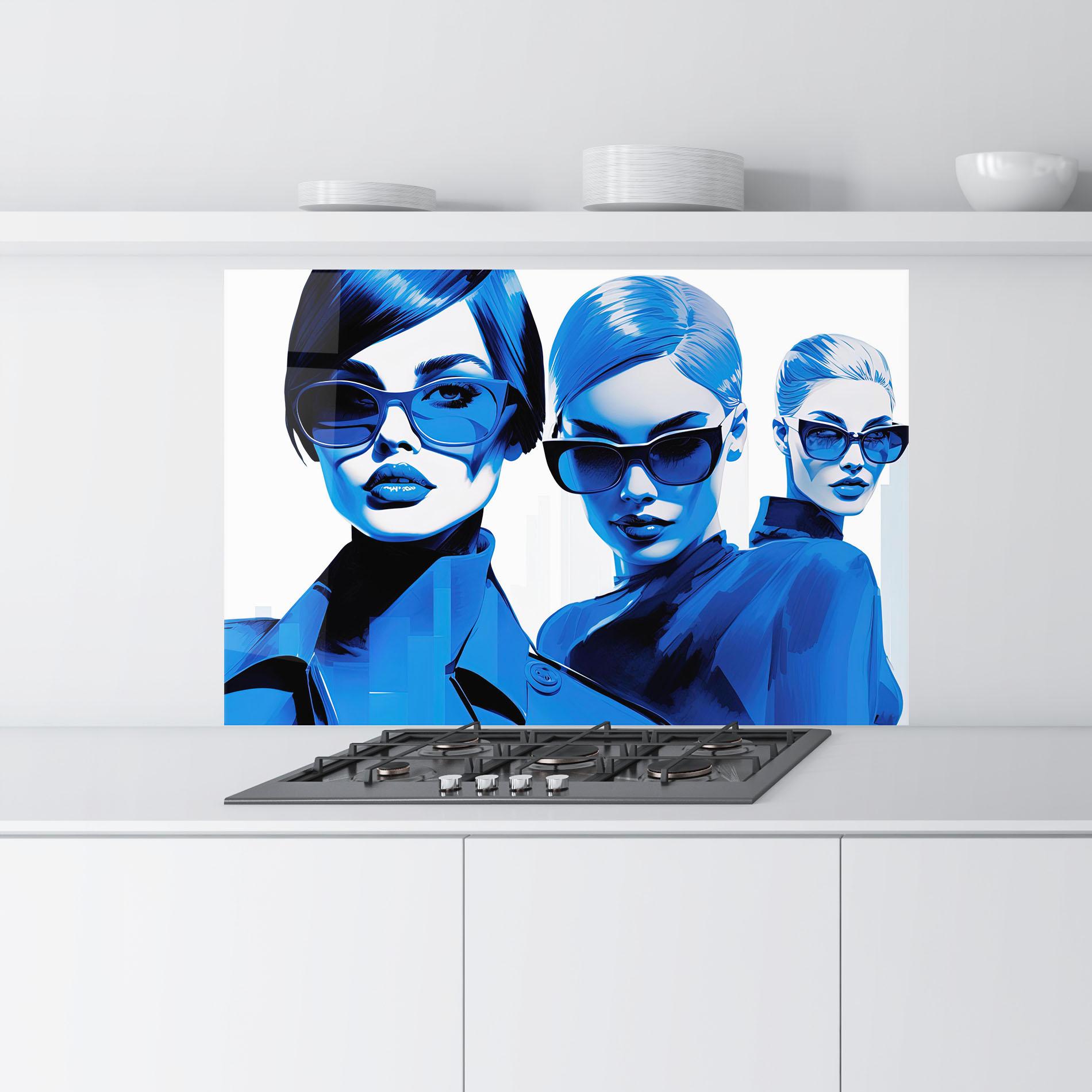 Panou Sticla Bucatarie 3 Blue Women mockup 9