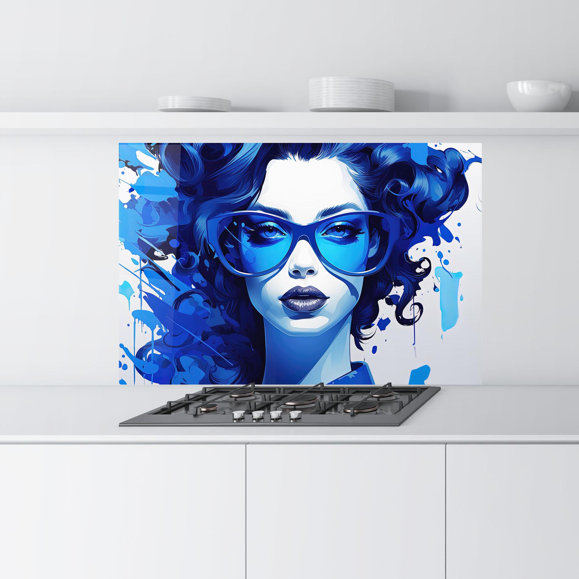 Panou Sticla Bucatarie Big Blue Glasses mockup 9
