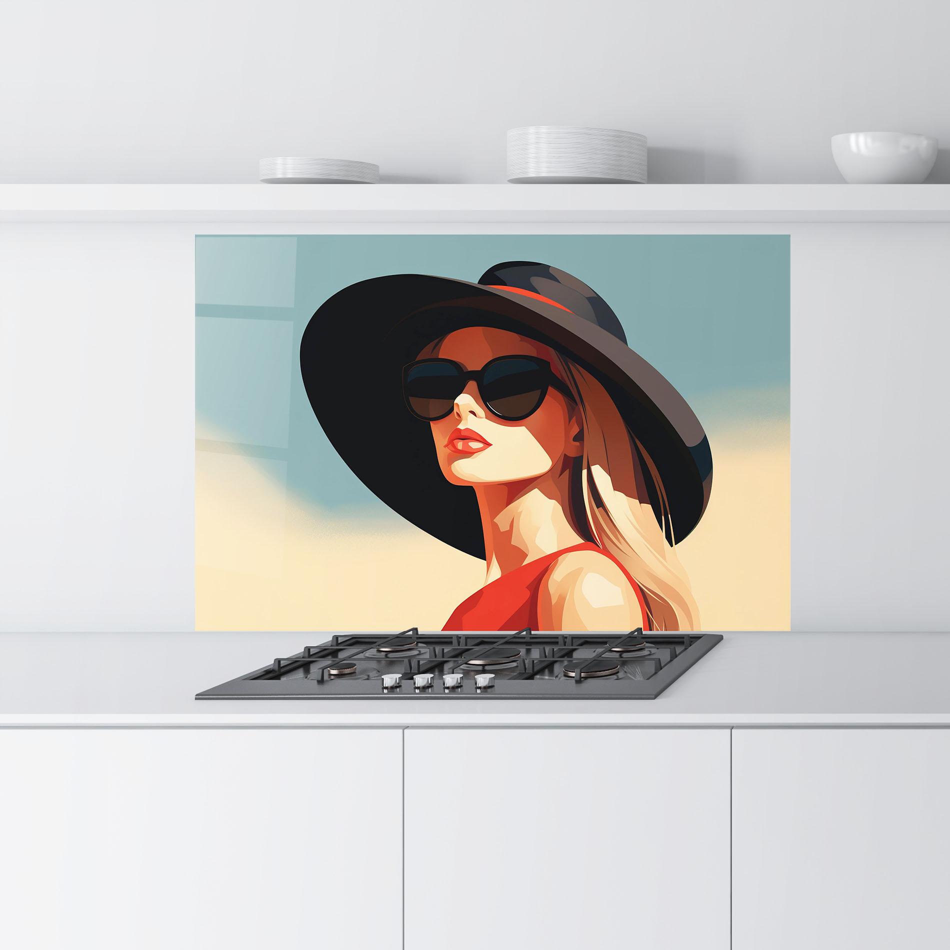 Panou Sticla Bucatarie Caucasian Glamor Model mockup 9