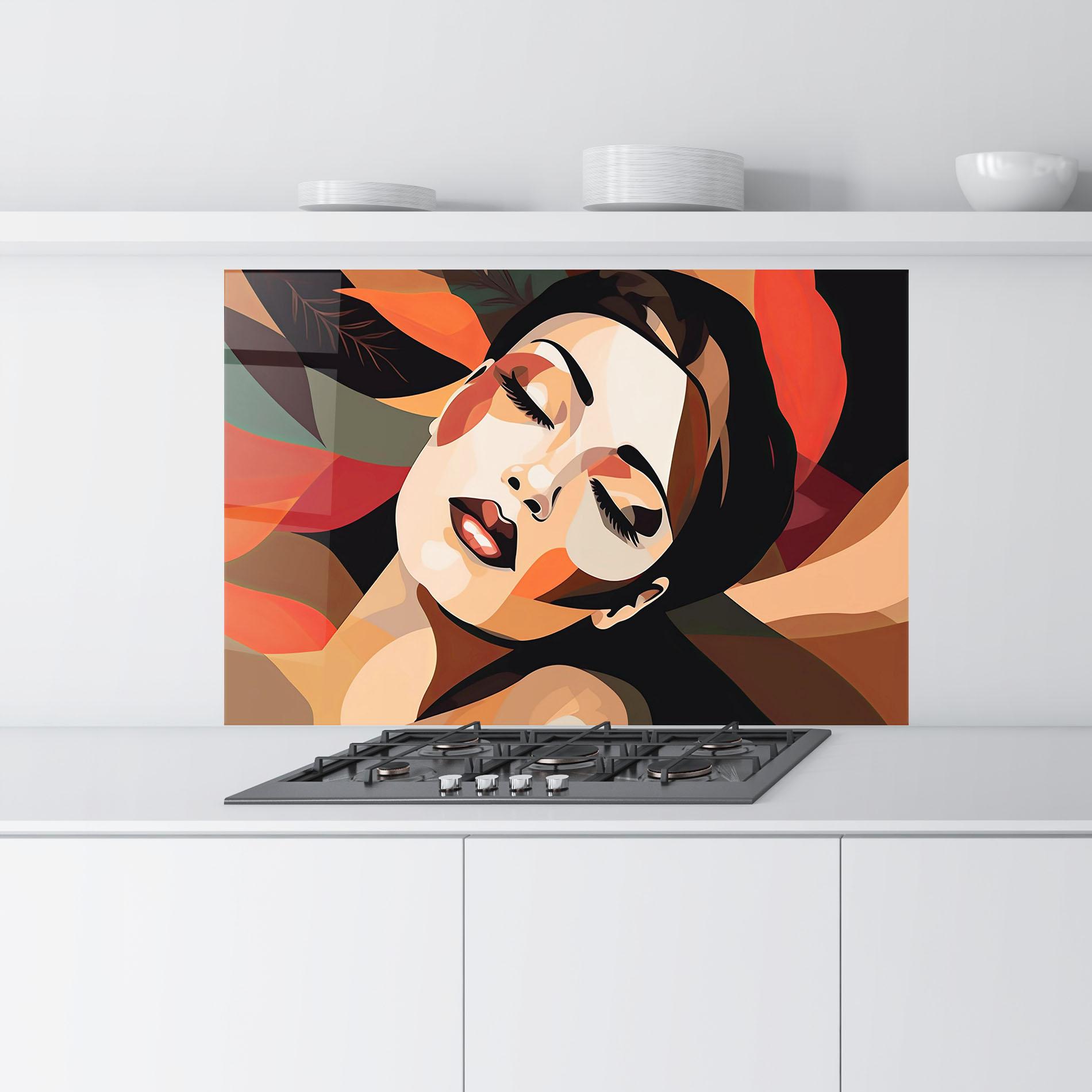 Panou Sticla Bucatarie Modern Makeup mockup 9