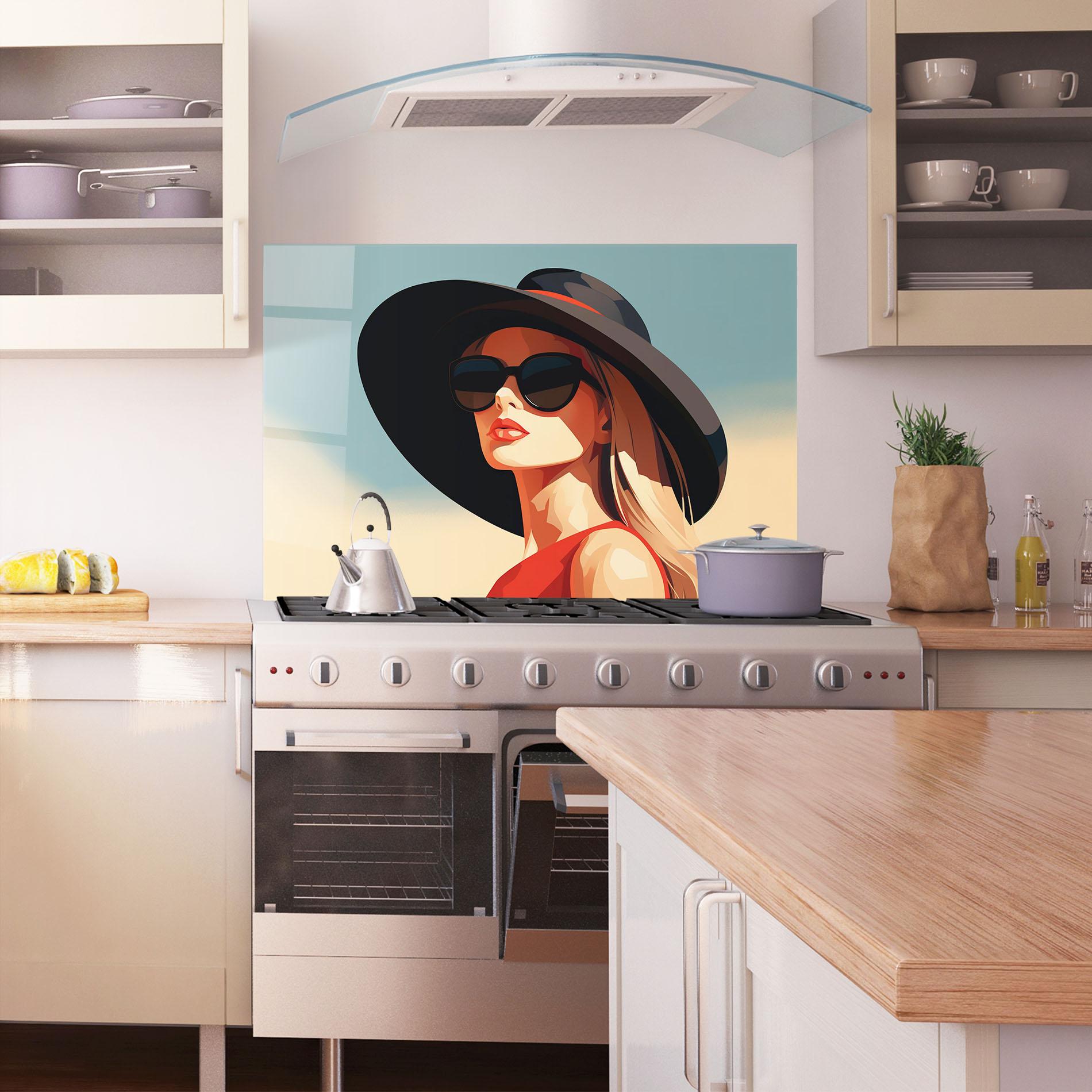 Panou Sticla Bucatarie Caucasian Glamor Model mockup 1