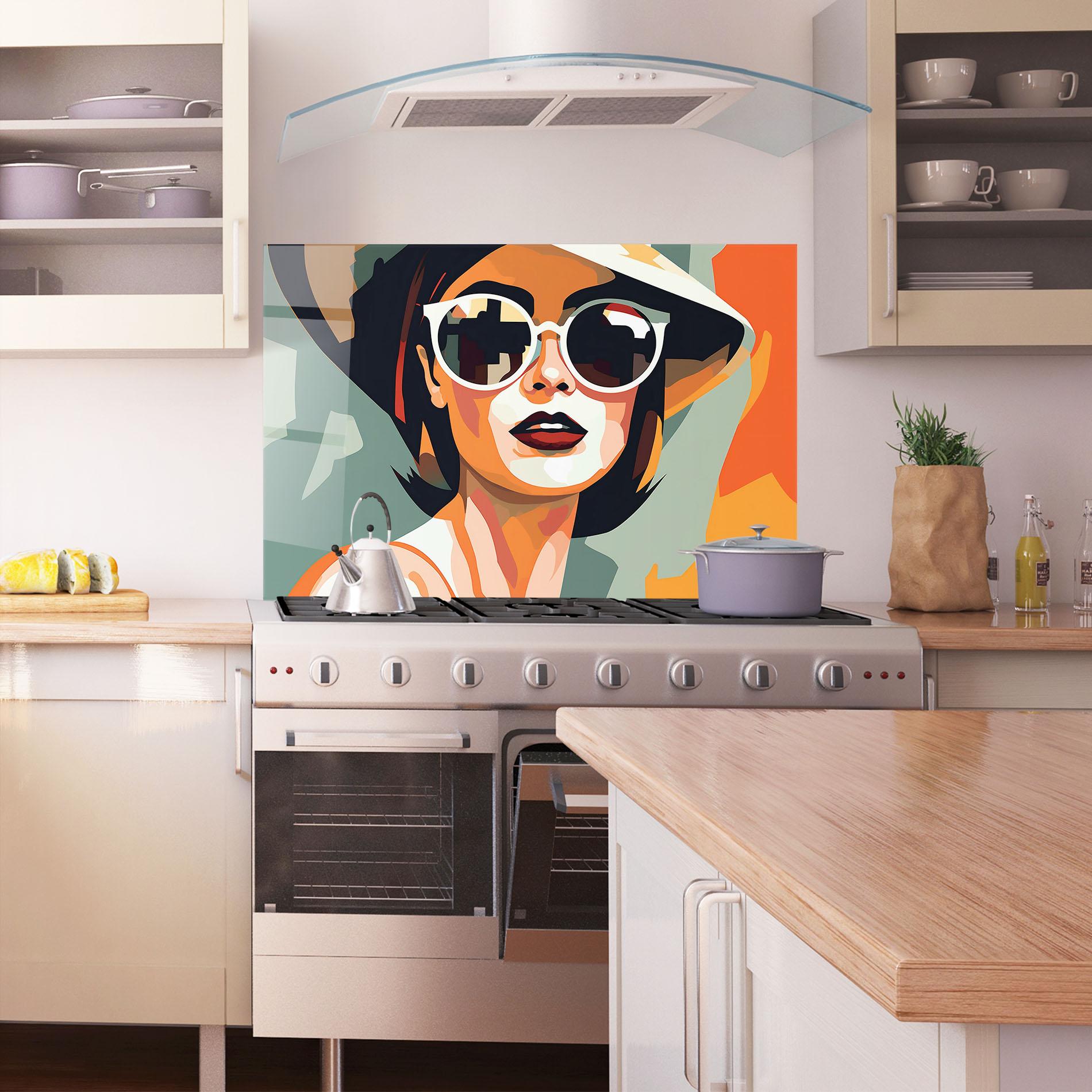 Panou Sticla Bucatarie Modern Design Style mockup 1