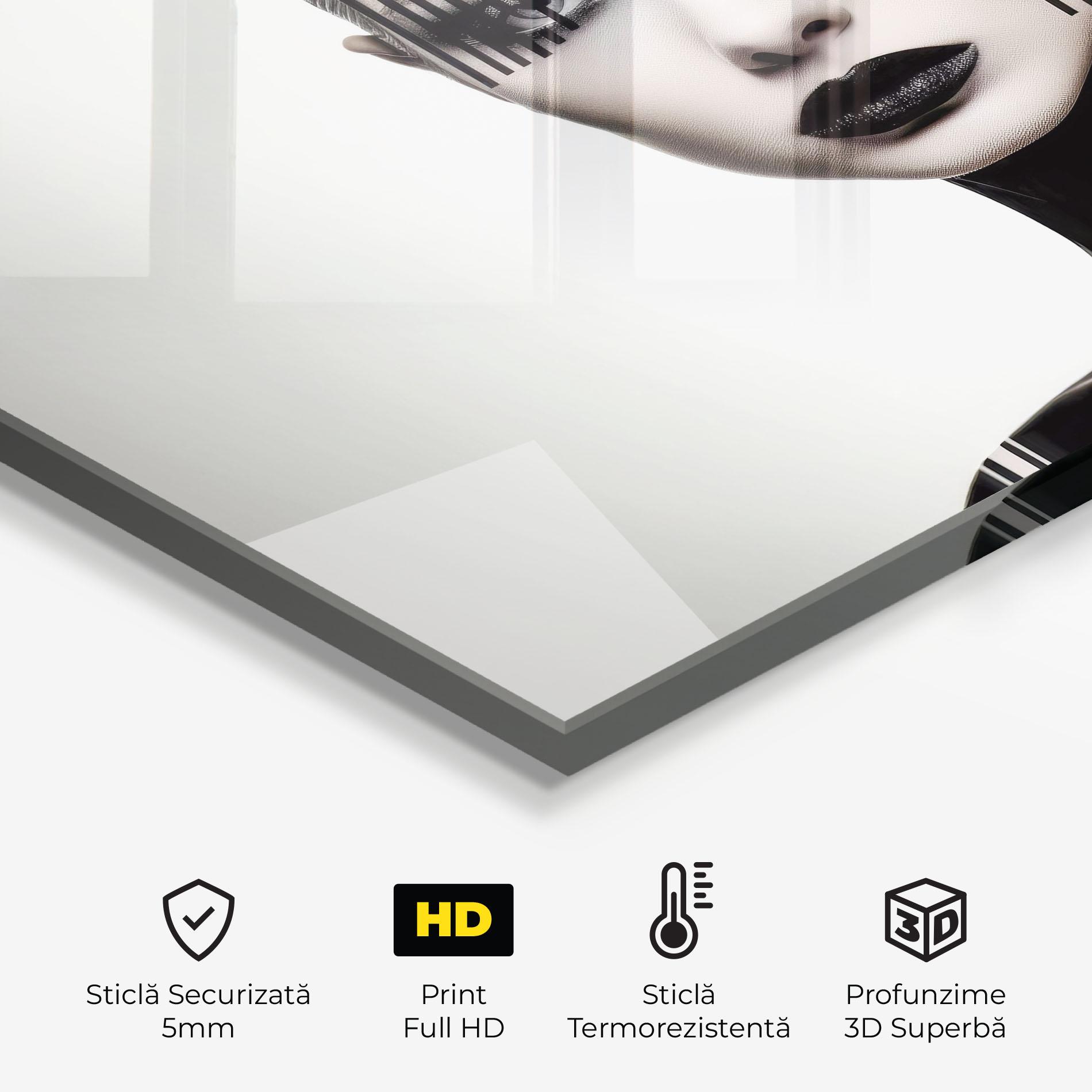 Panou Sticla Bucatarie Black Lips And Outfit mockup 2