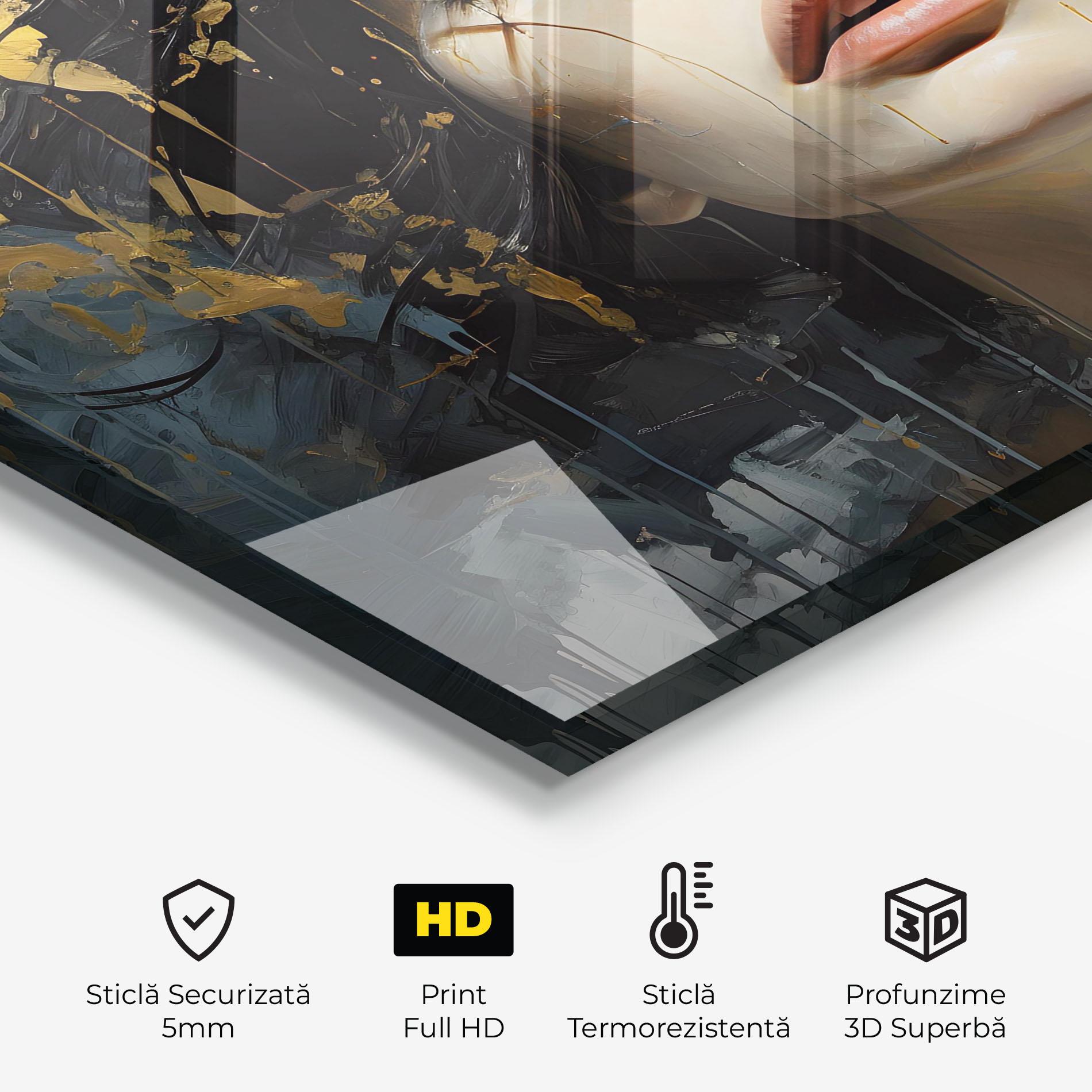 Panou Sticla Bucatarie Close Up Closed Eyes mockup 2