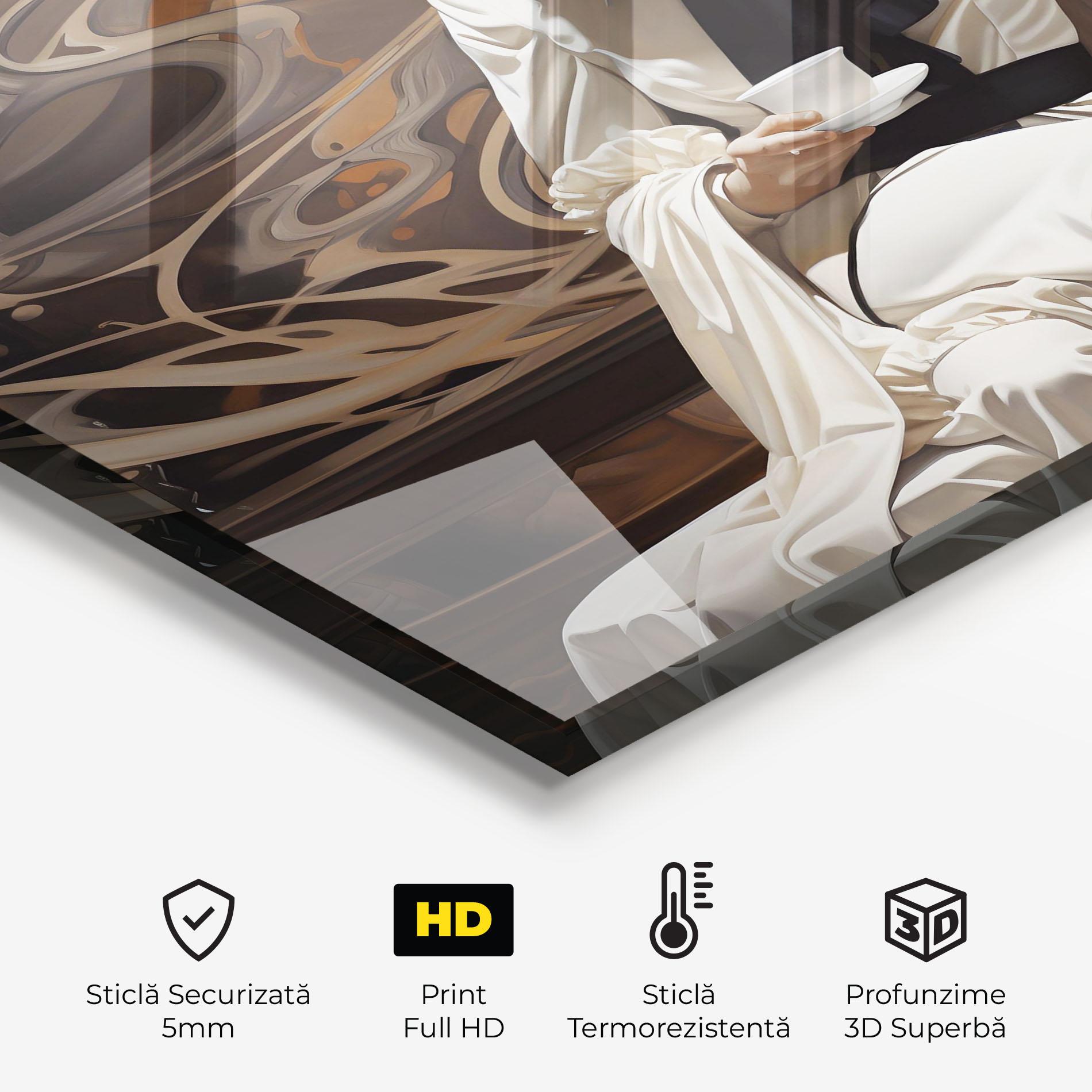 Panou Sticla Bucatarie Coffee Woman mockup 2