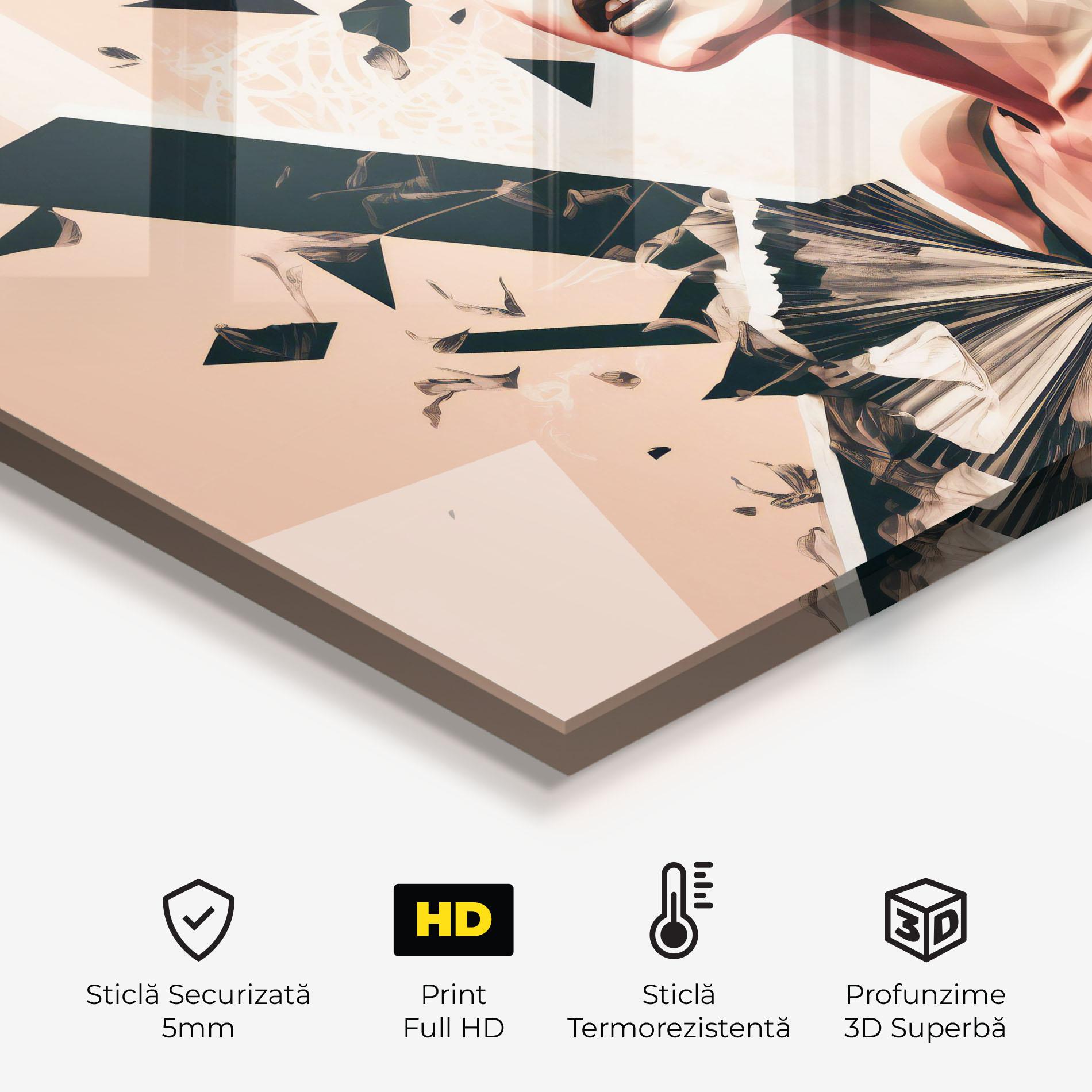 Panou Sticla Bucatarie Fashionista Design mockup 2