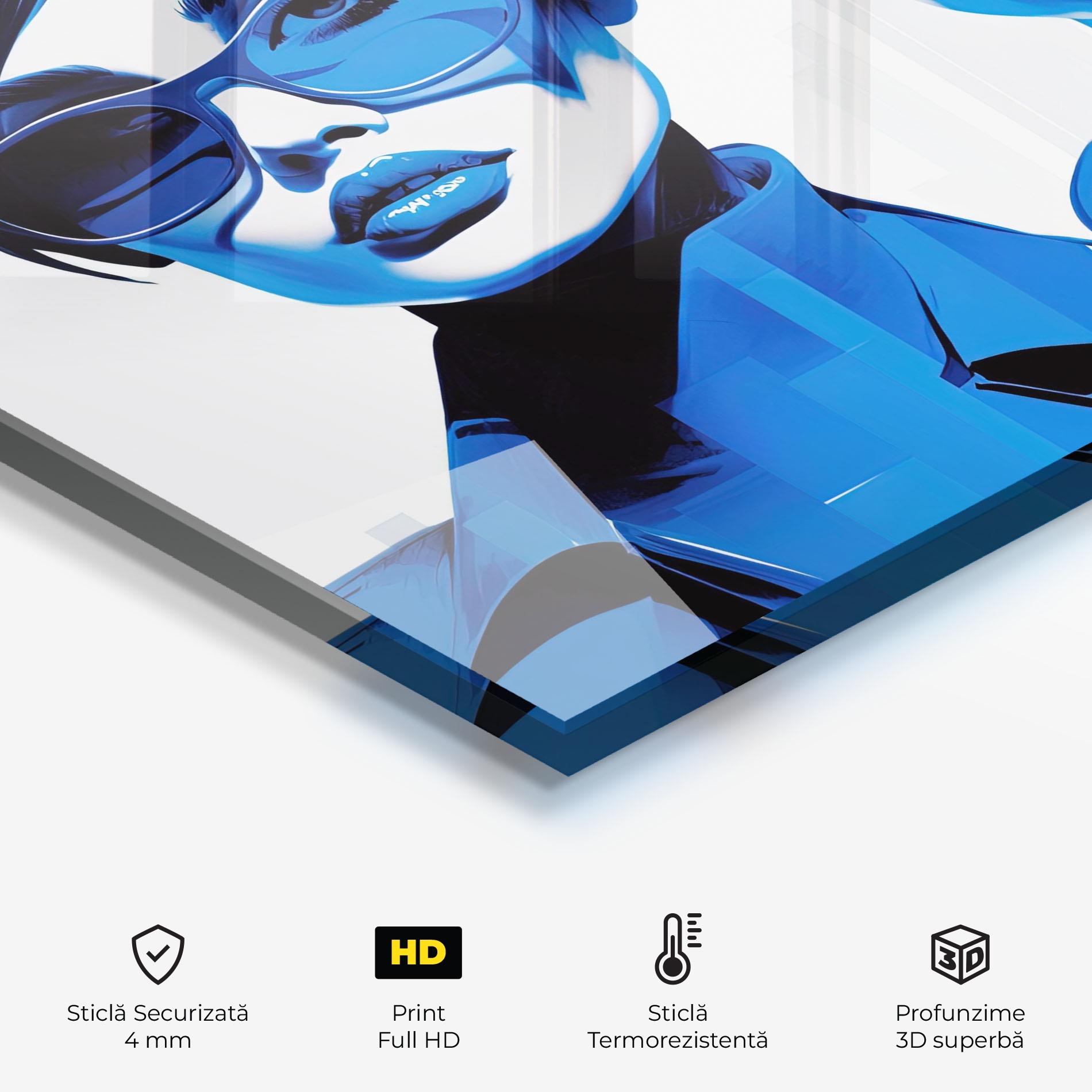 Panou Sticla Bucatarie 3 Blue Women mockup 2