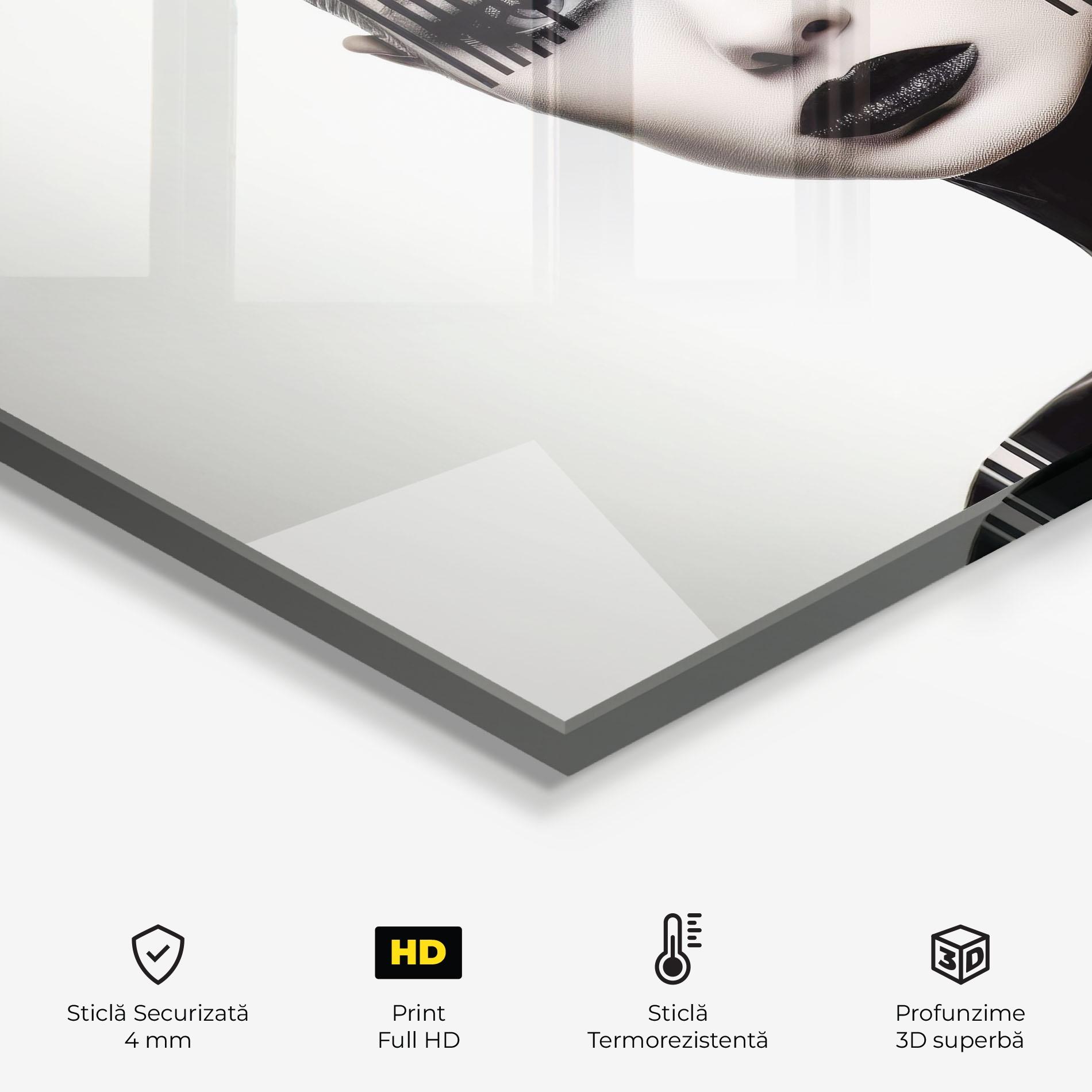 Panou Sticla Bucatarie Black Lips And Outfit mockup 2