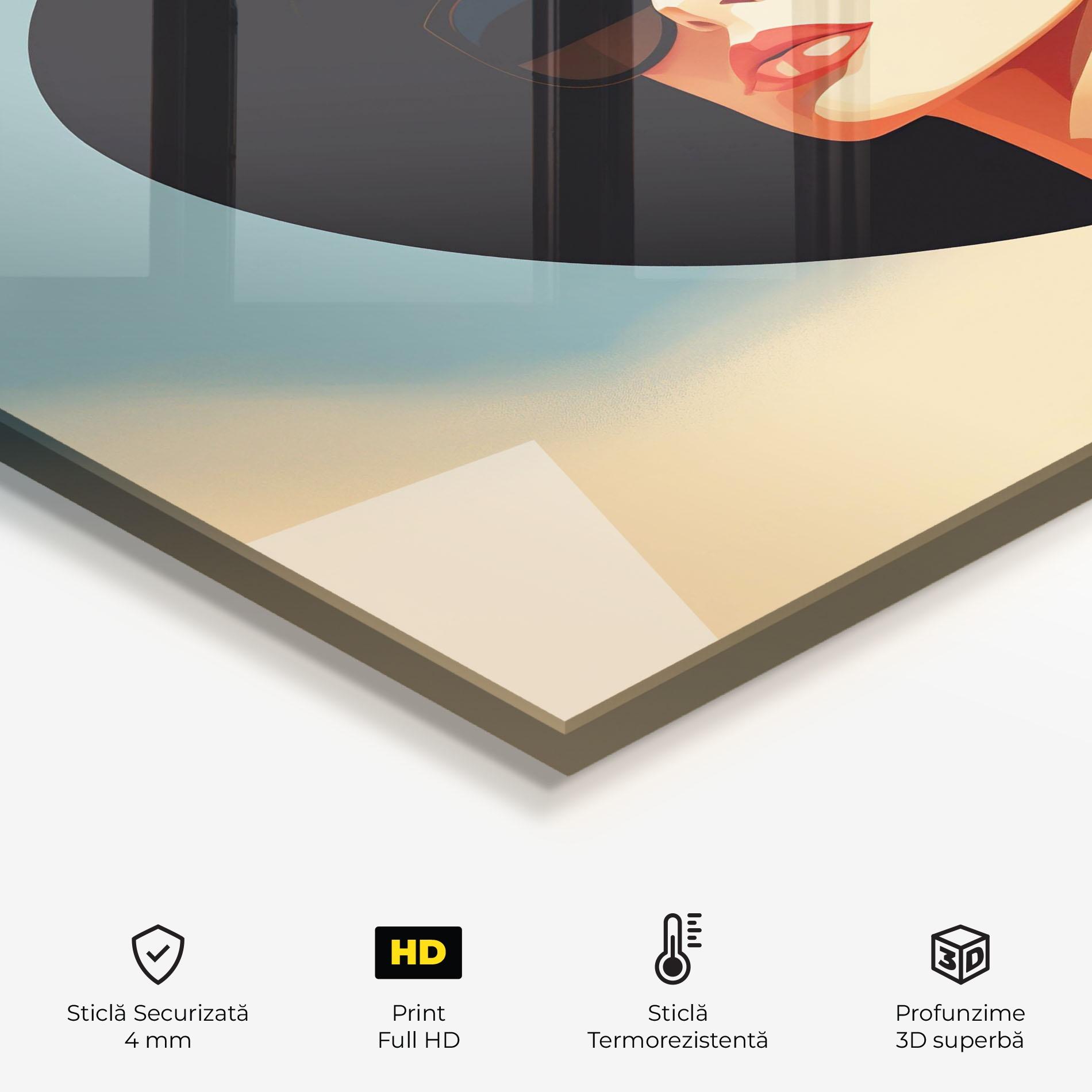 Panou Sticla Bucatarie Caucasian Glamor Model mockup 2