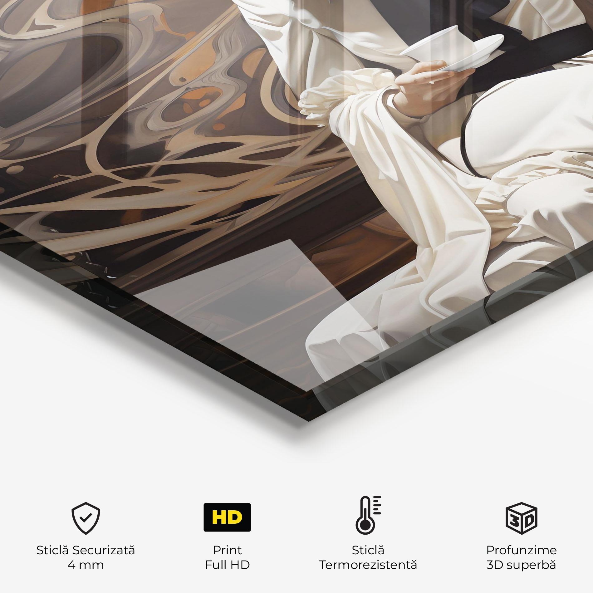 Panou Sticla Bucatarie Coffee Woman mockup 2