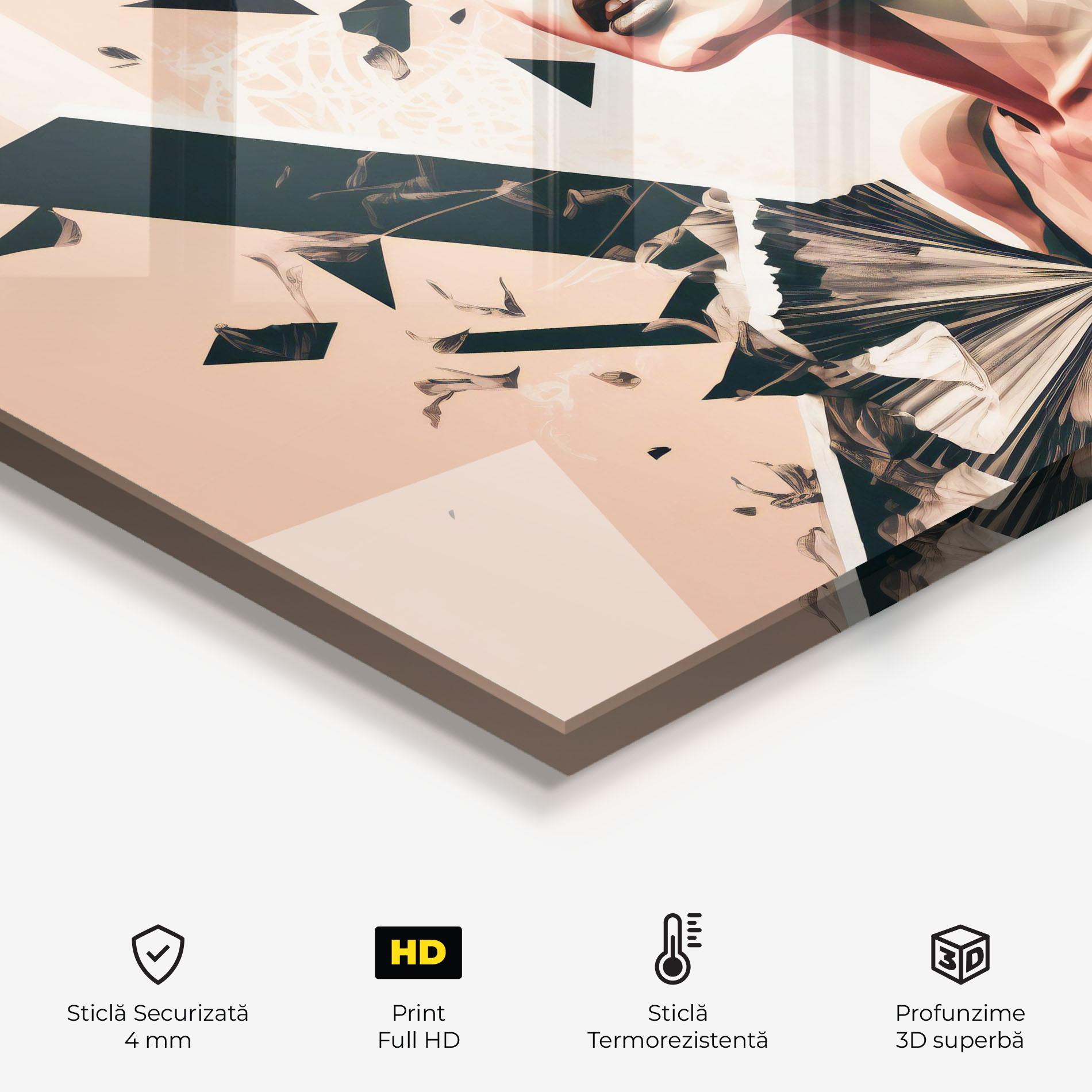 Panou Sticla Bucatarie Fashionista Design mockup 2