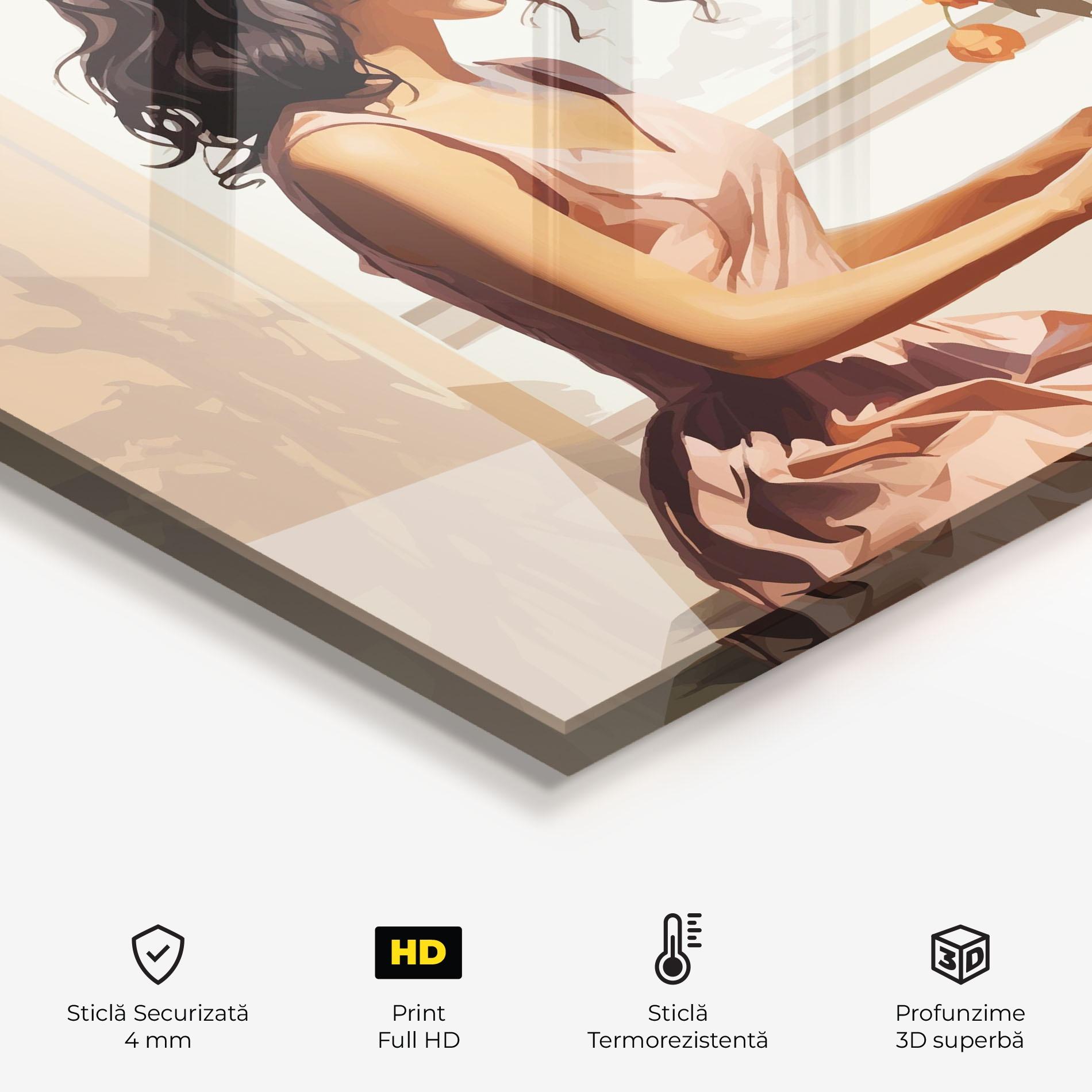 Panou Sticla Bucatarie Singer Painting mockup 2