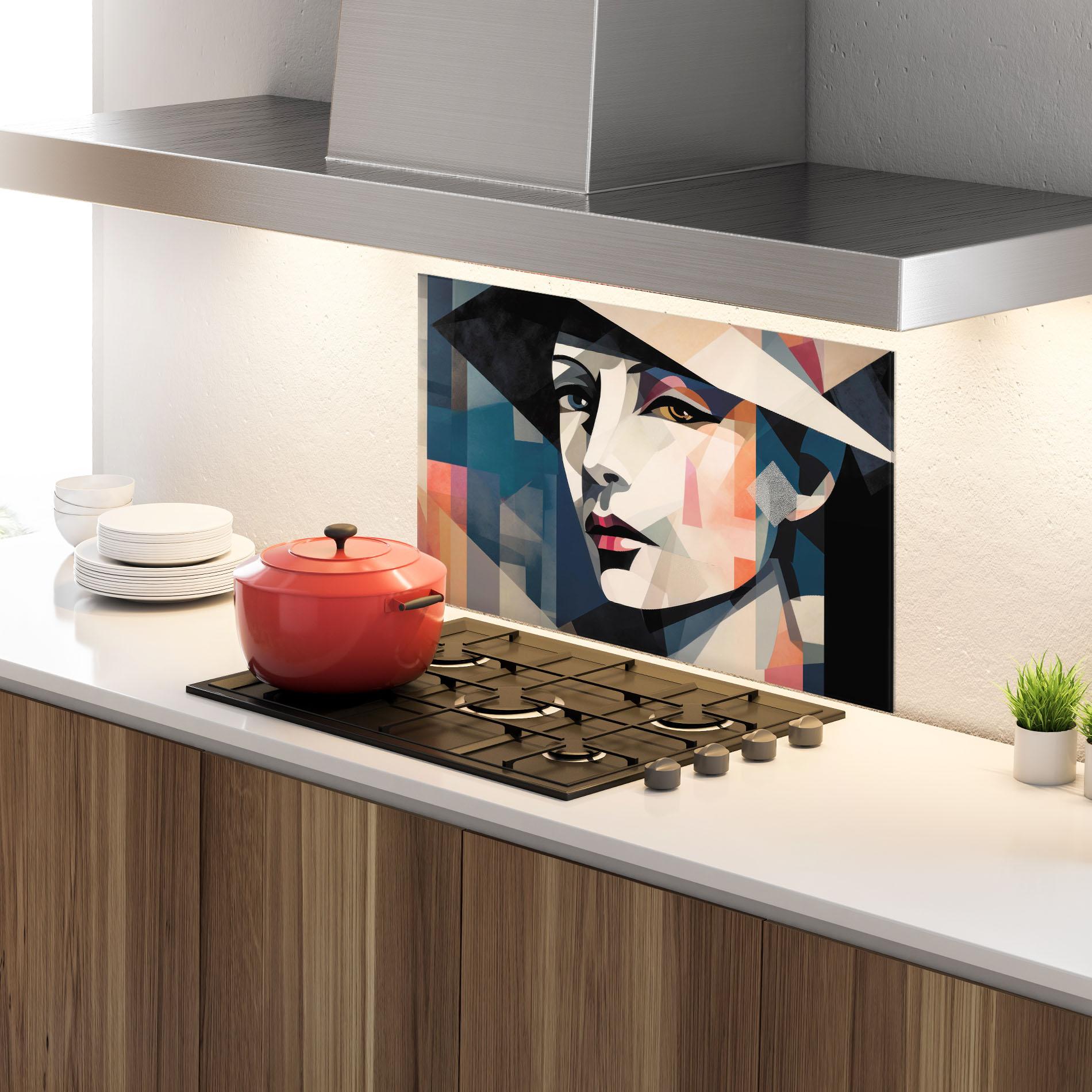 Panou Sticla Bucatarie Chicago Portrait mockup 4