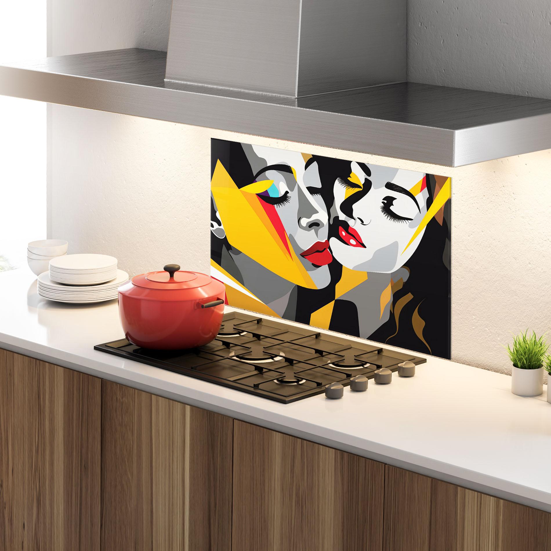 Panou Sticla Bucatarie Dreamy Modern Female mockup 4