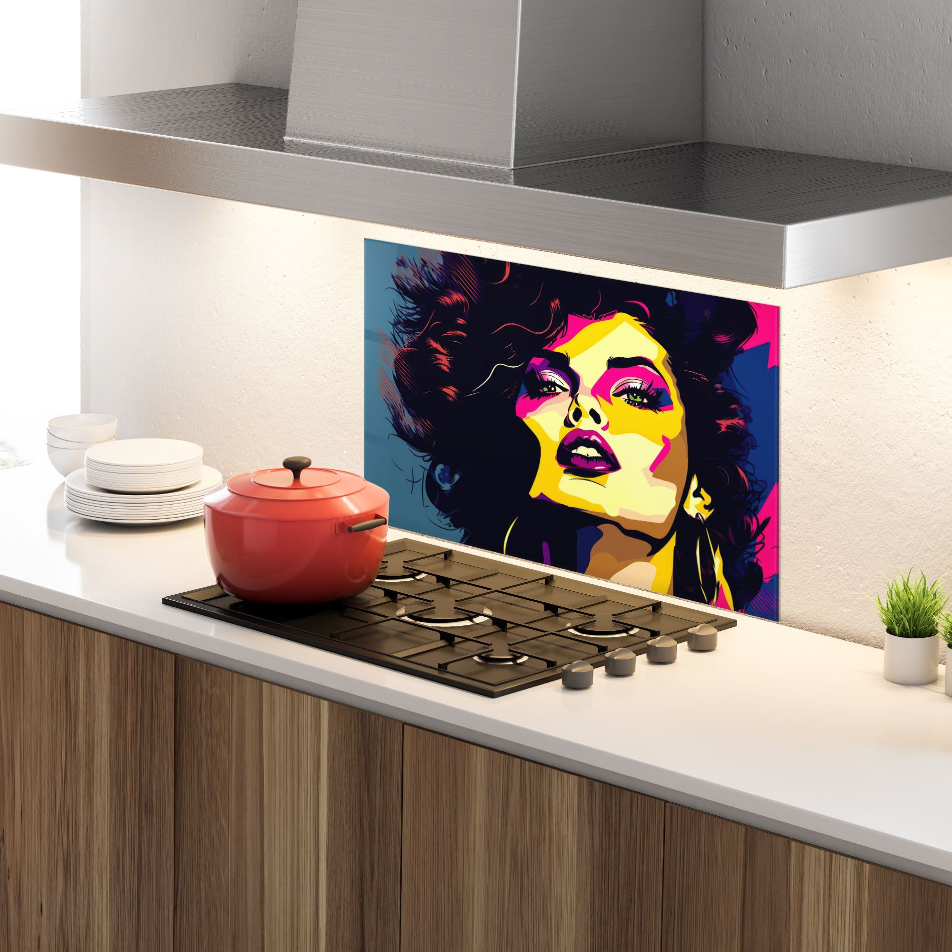 Pop Art Portrait Woman mockup 4