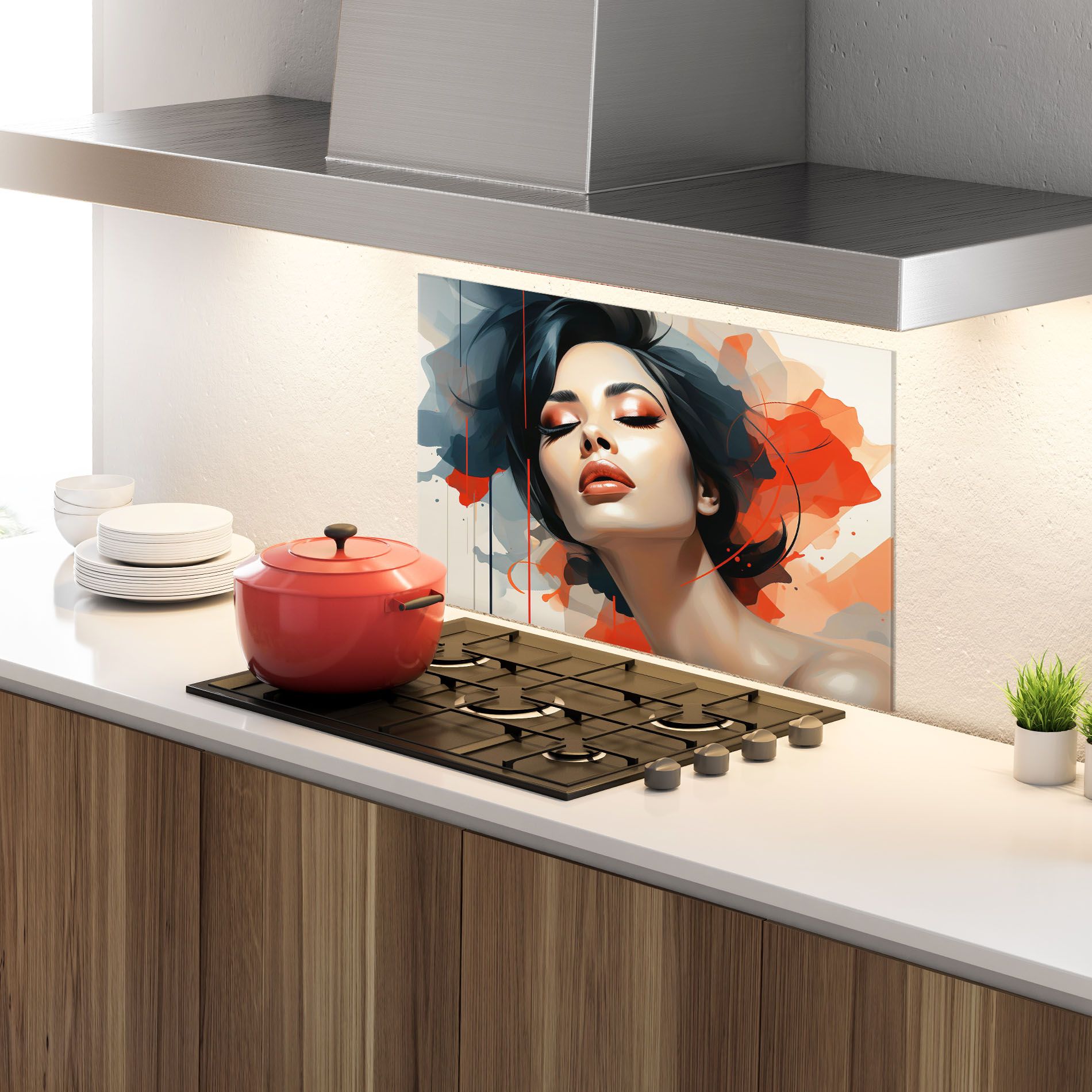 Pretty Woman On Red mockup 4