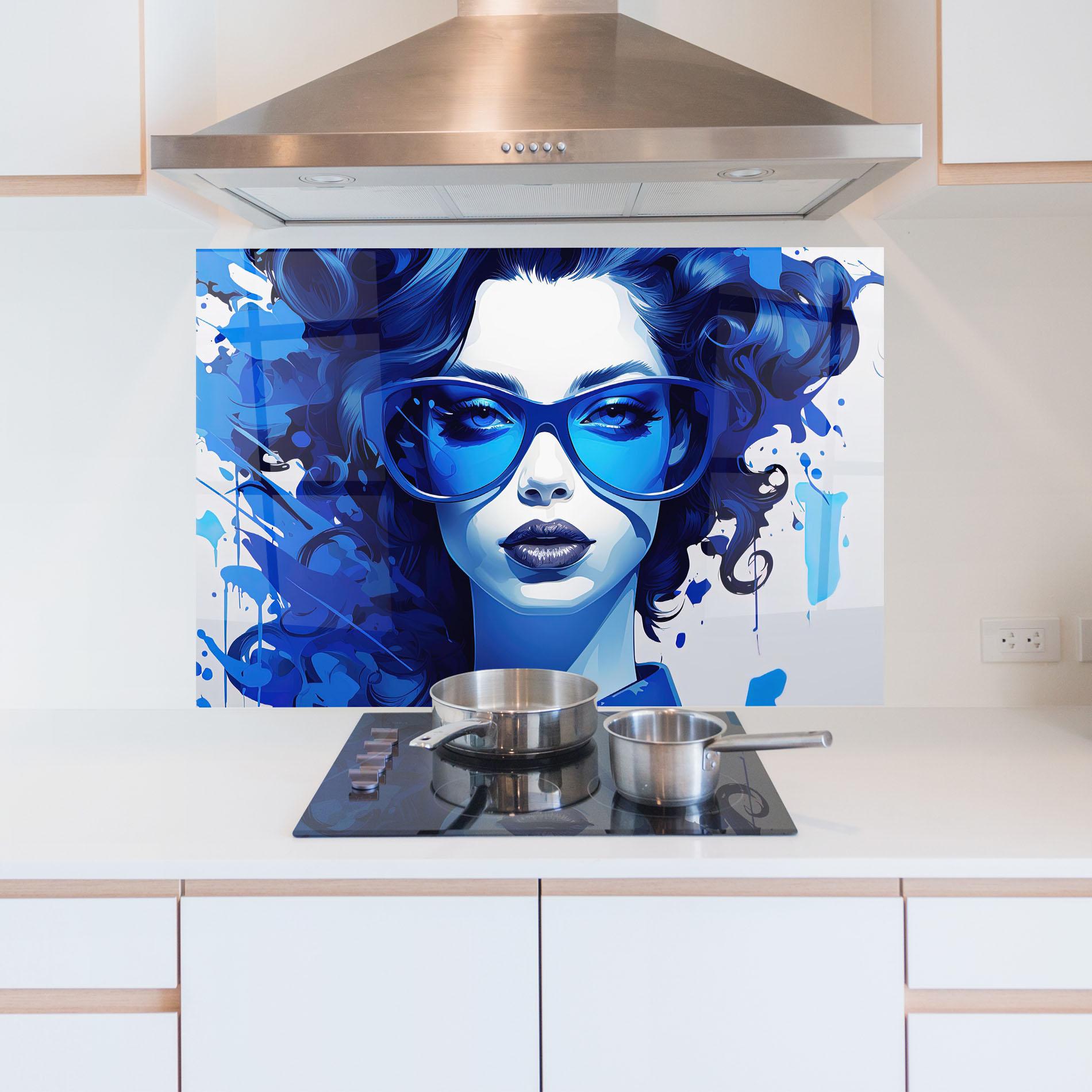 Panou Sticla Bucatarie Big Blue Glasses mockup 5