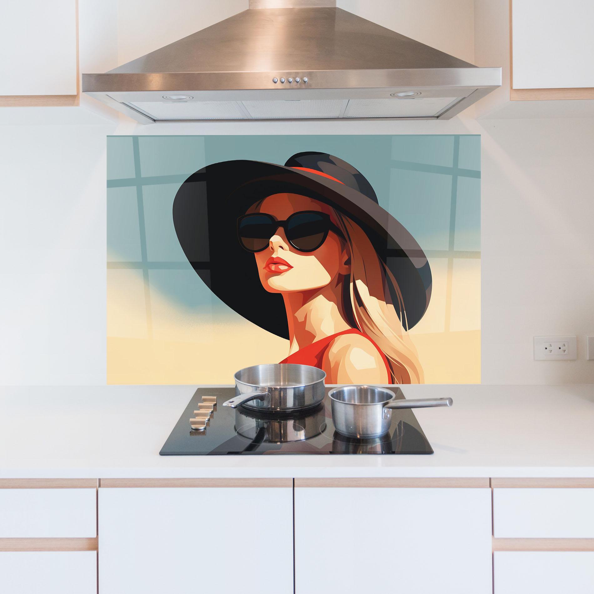 Panou Sticla Bucatarie Caucasian Glamor Model mockup 5