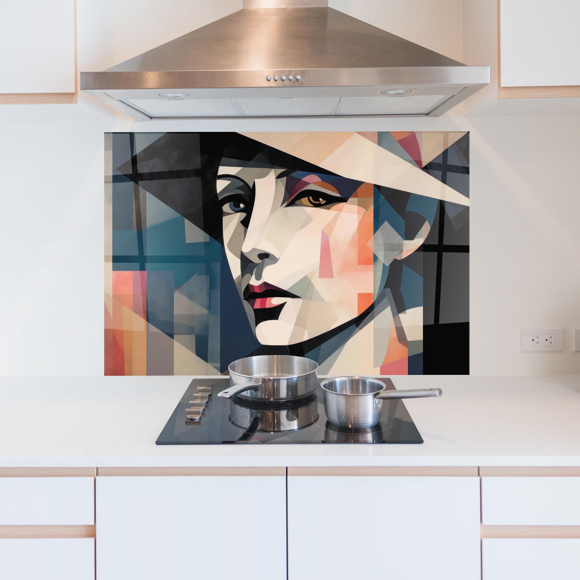 Panou Sticla Bucatarie Chicago Portrait mockup 5