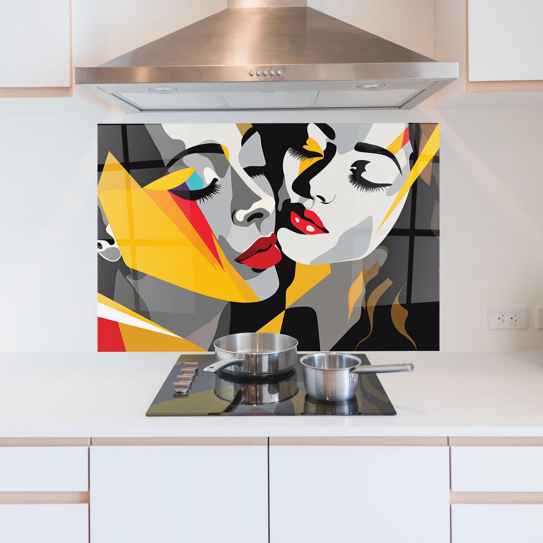 Panou Sticla Bucatarie Dreamy Modern Female mockup 5