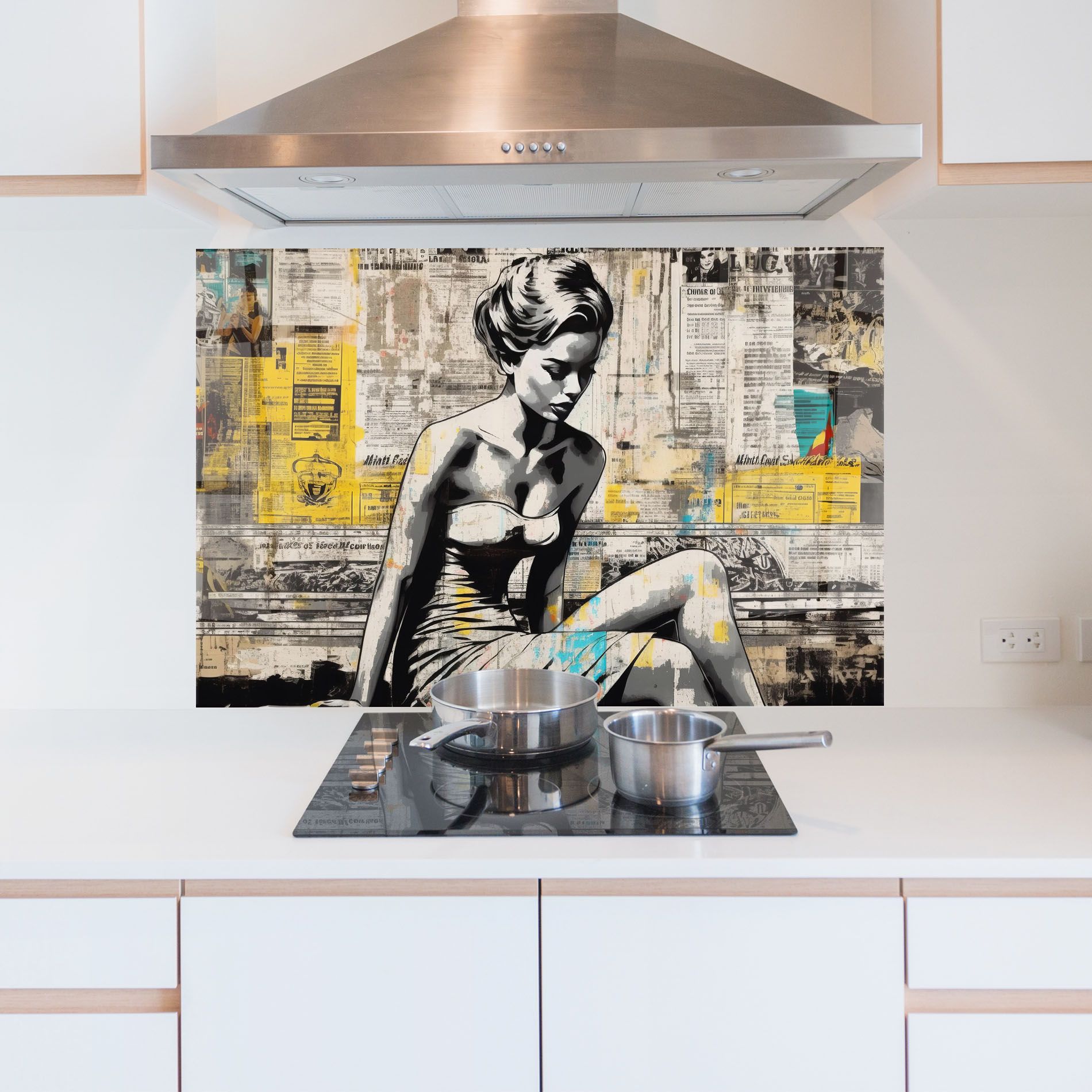 Newspaper Painting Girl mockup 5