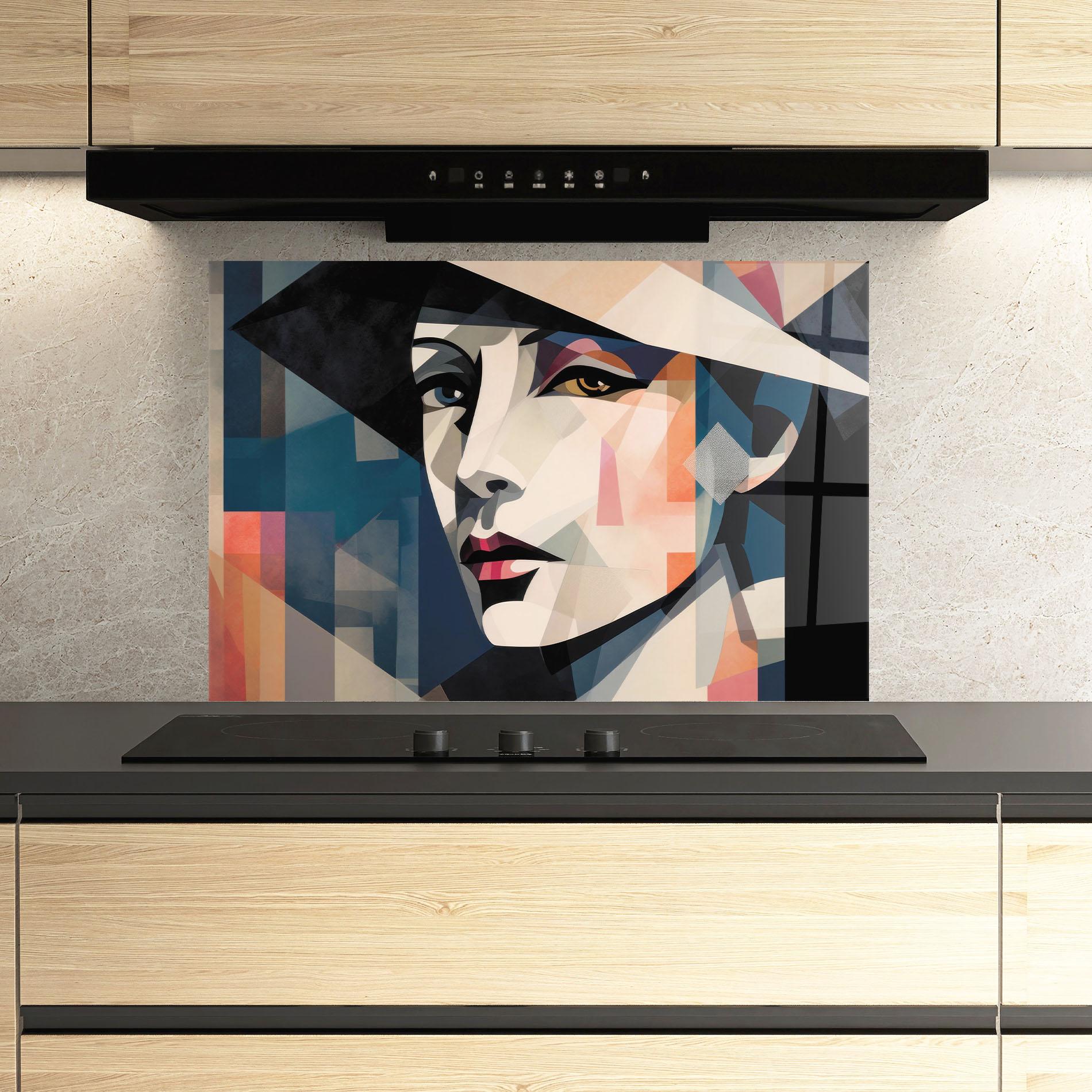 Panou Sticla Bucatarie Chicago Portrait mockup 3