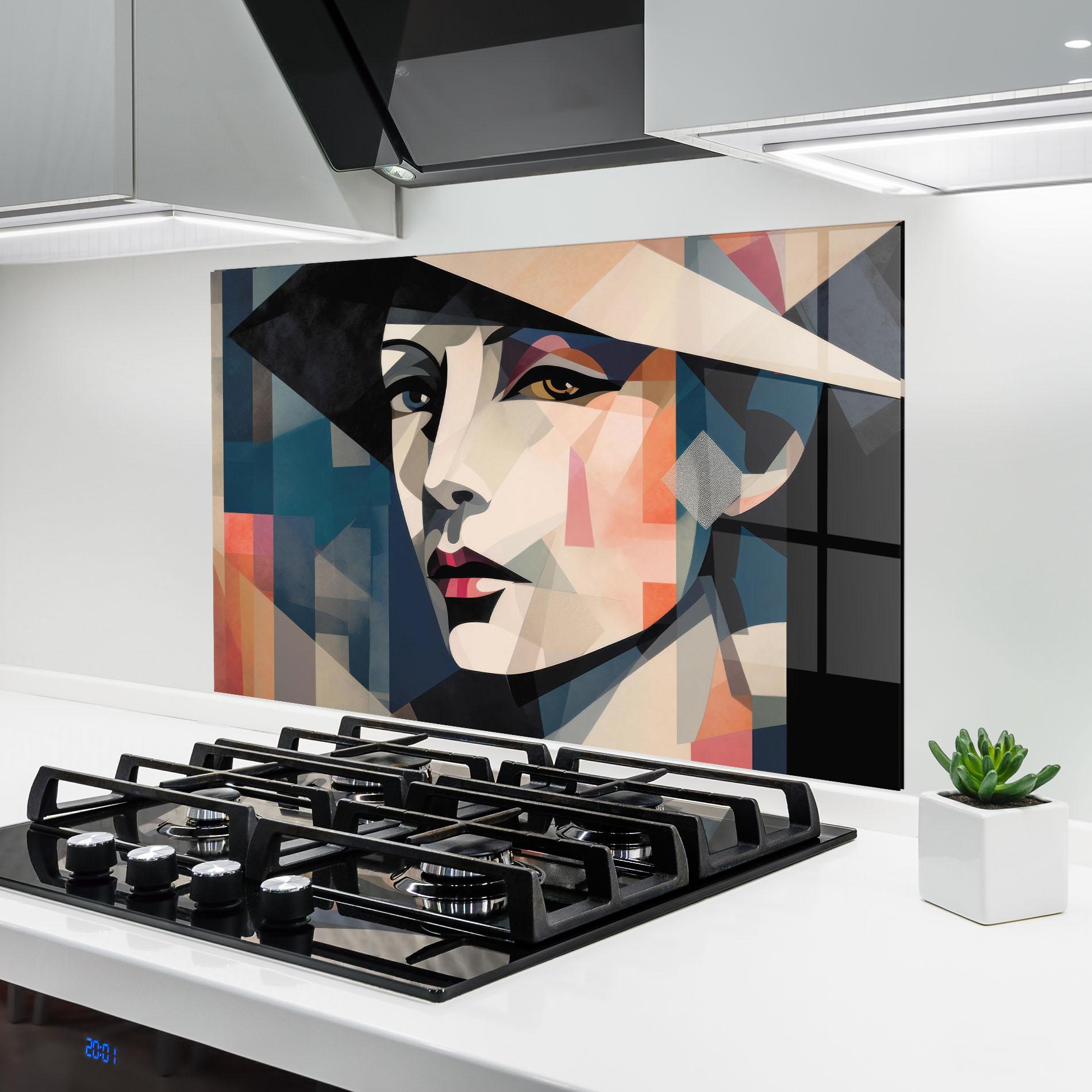 Panou Sticla Bucatarie Chicago Portrait mockup 6