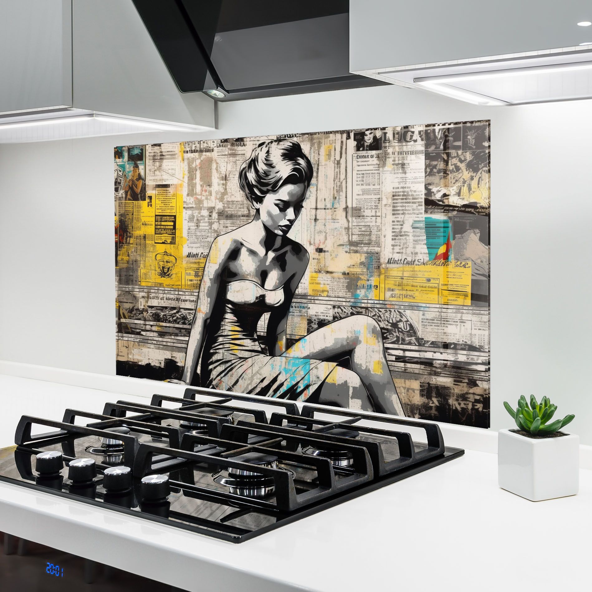 Newspaper Painting Girl mockup 6