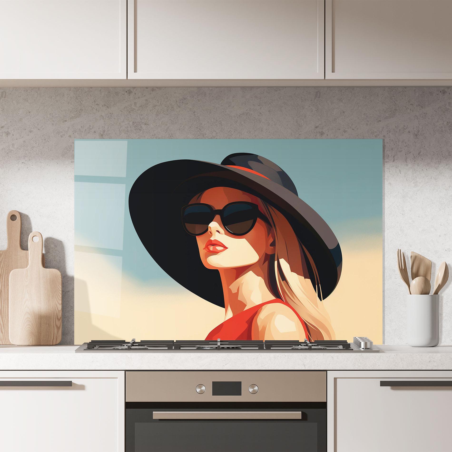 Panou Sticla Bucatarie Caucasian Glamor Model mockup 7