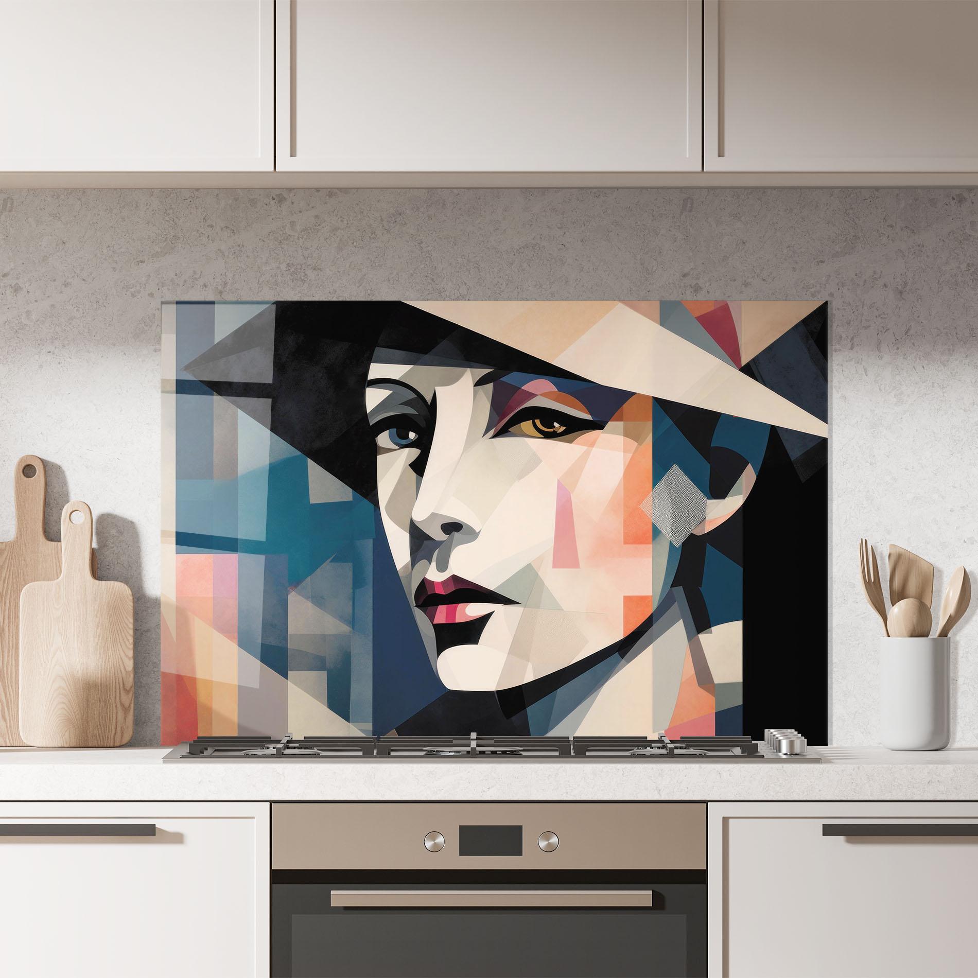 Panou Sticla Bucatarie Chicago Portrait mockup 7