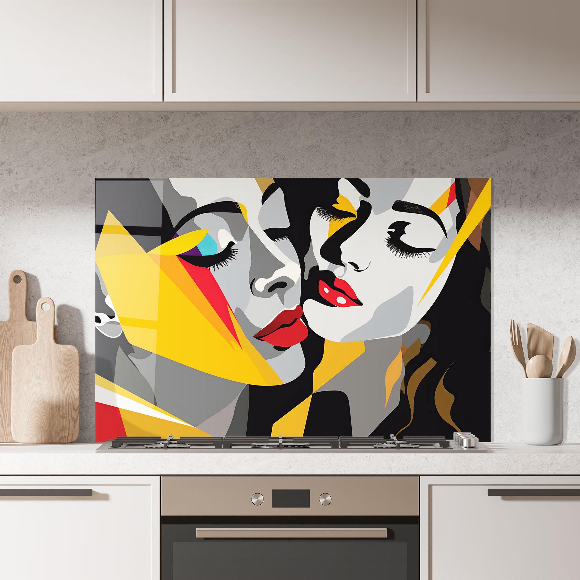 Panou Sticla Bucatarie Dreamy Modern Female mockup 7