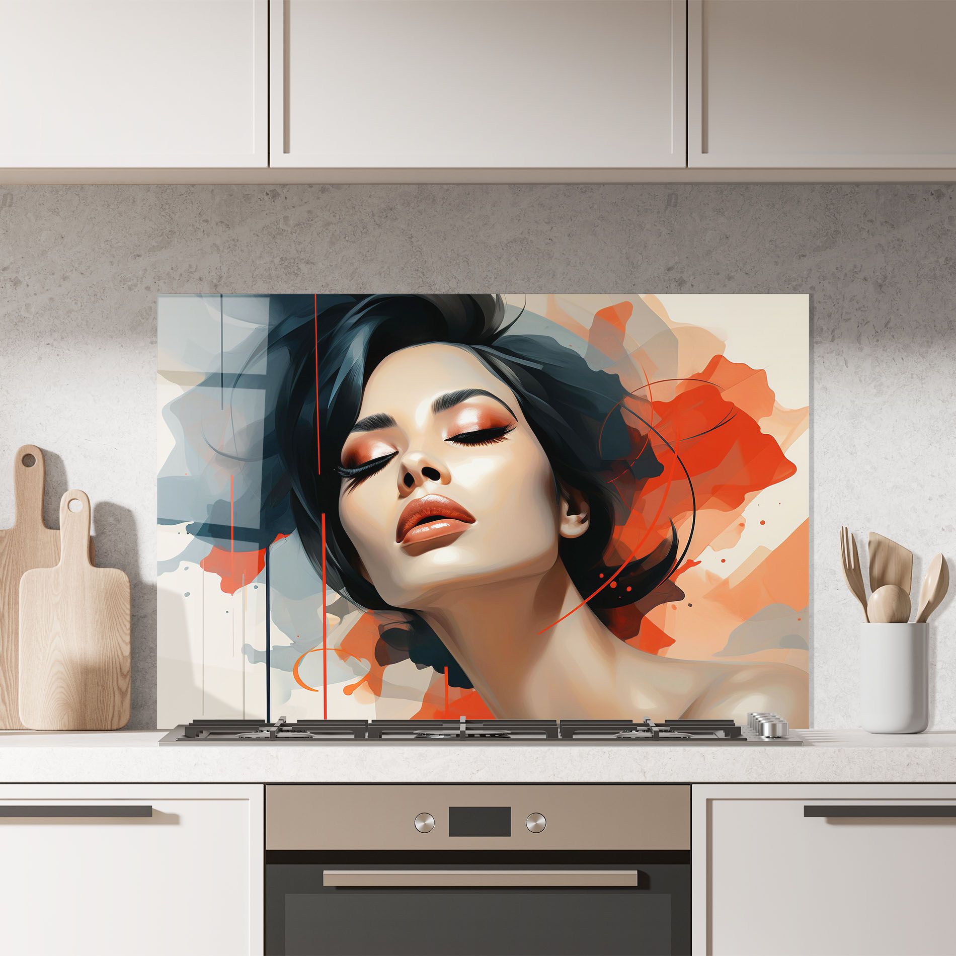 Pretty Woman On Red mockup 7