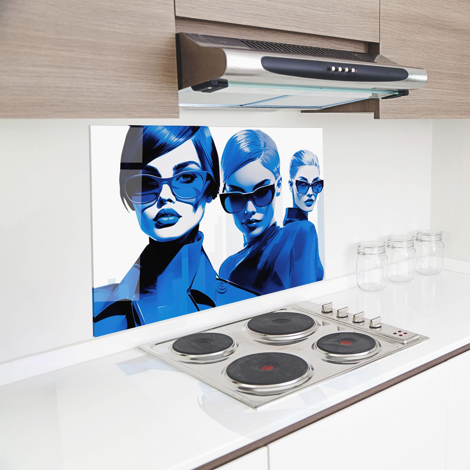 Panou Sticla Bucatarie 3 Blue Women mockup 8