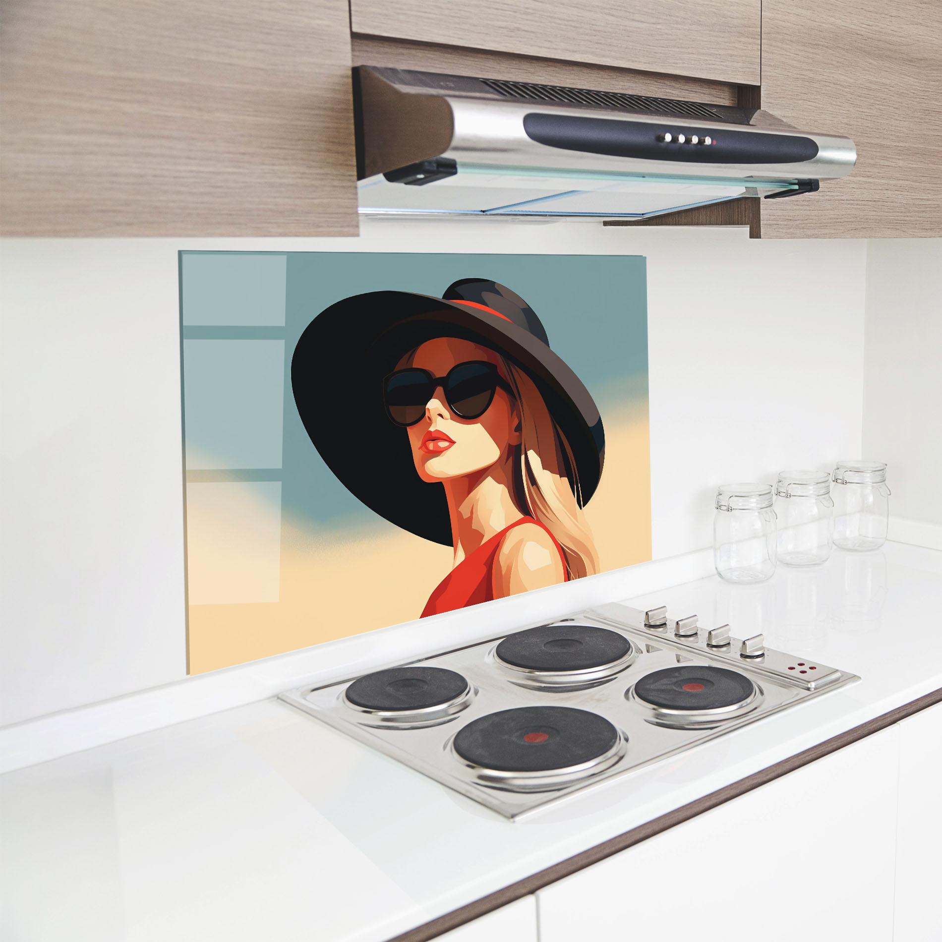 Panou Sticla Bucatarie Caucasian Glamor Model mockup 8