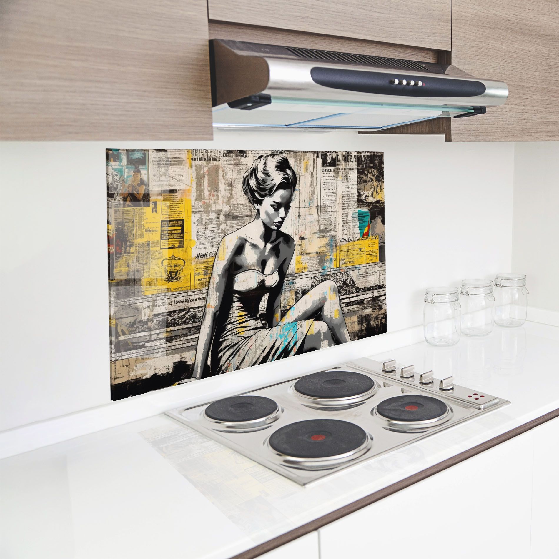 Newspaper Painting Girl mockup 8