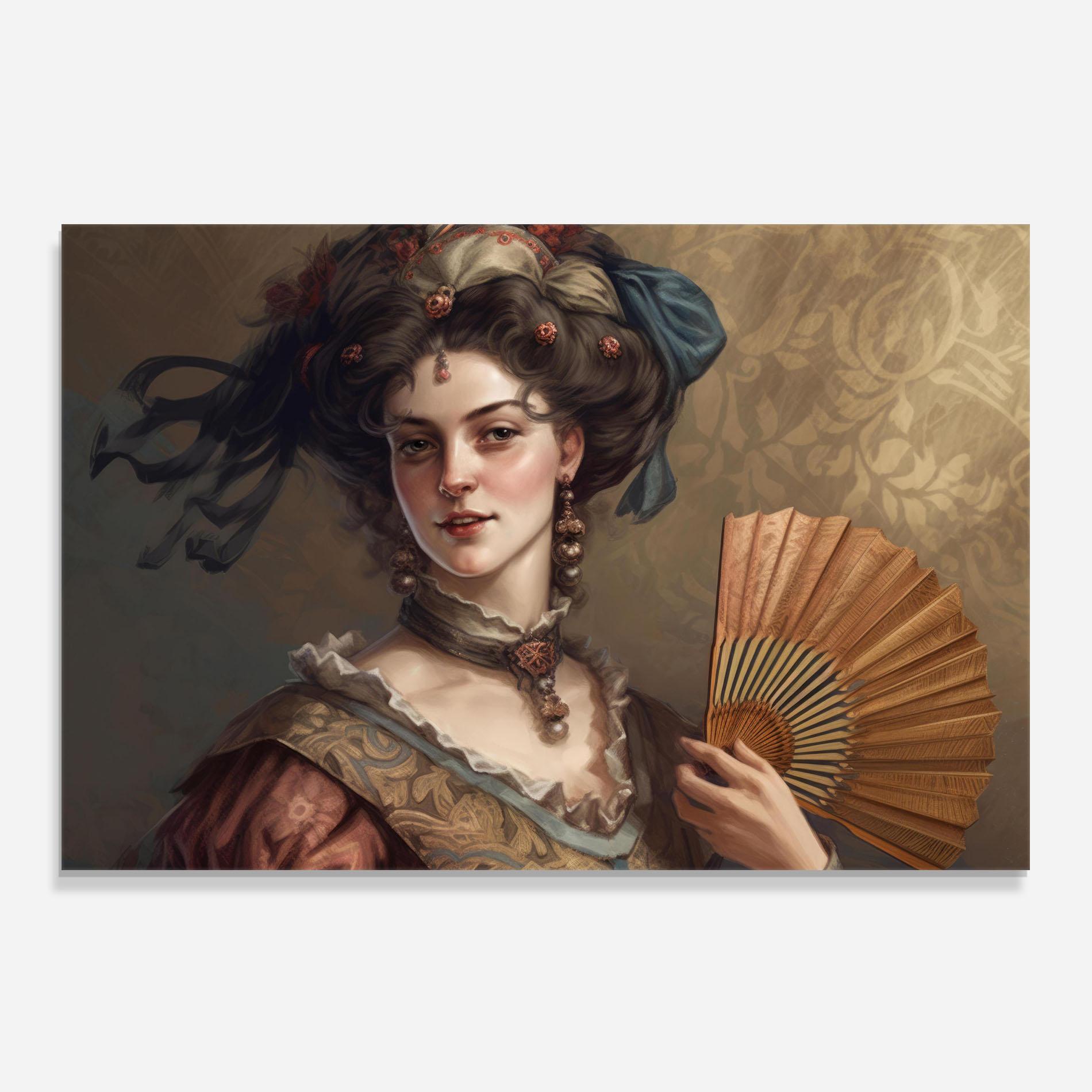 Panou Sticla Bucatarie Medieval Noblewoman mockup 0