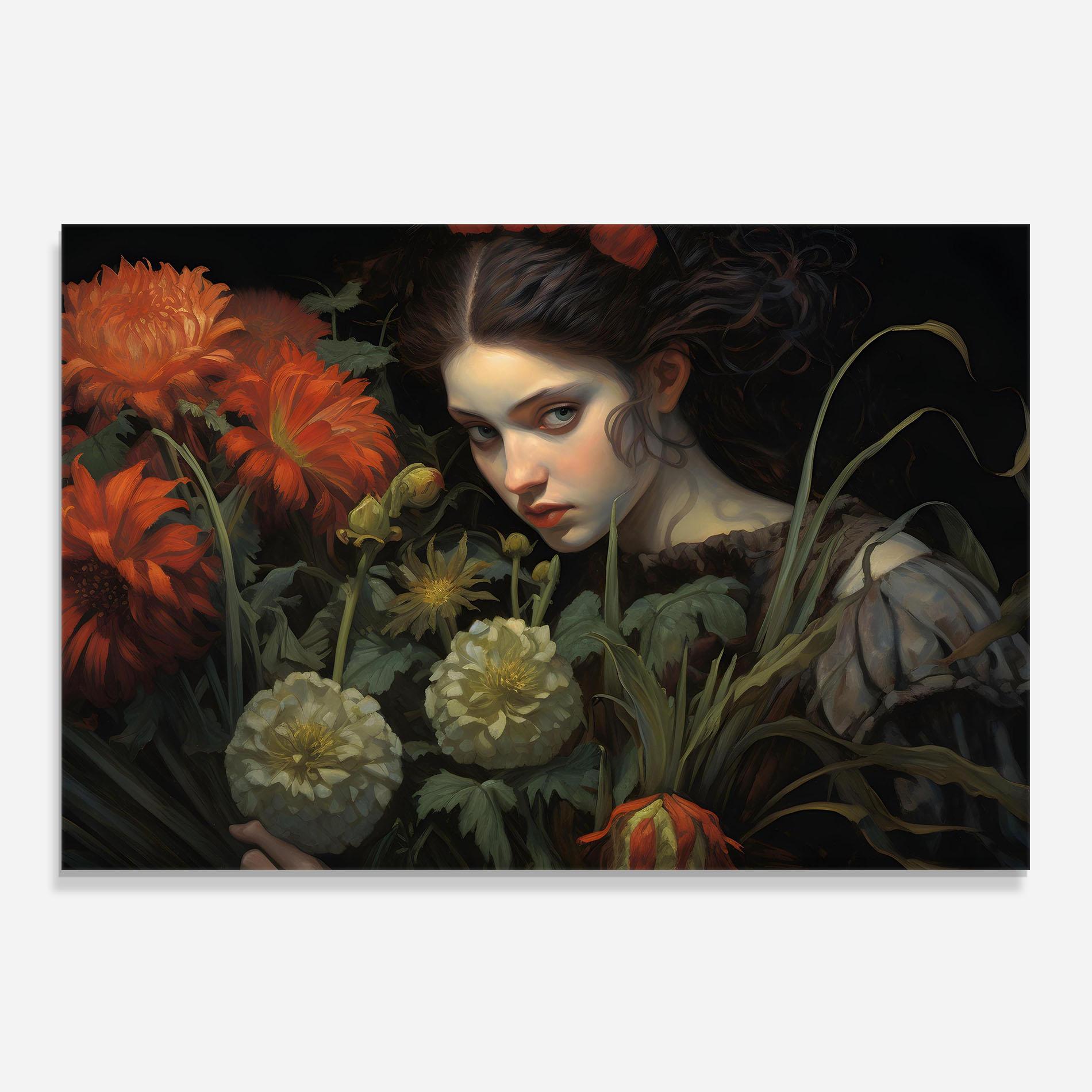 Panou Sticla Bucatarie Vintage Flowers mockup 0