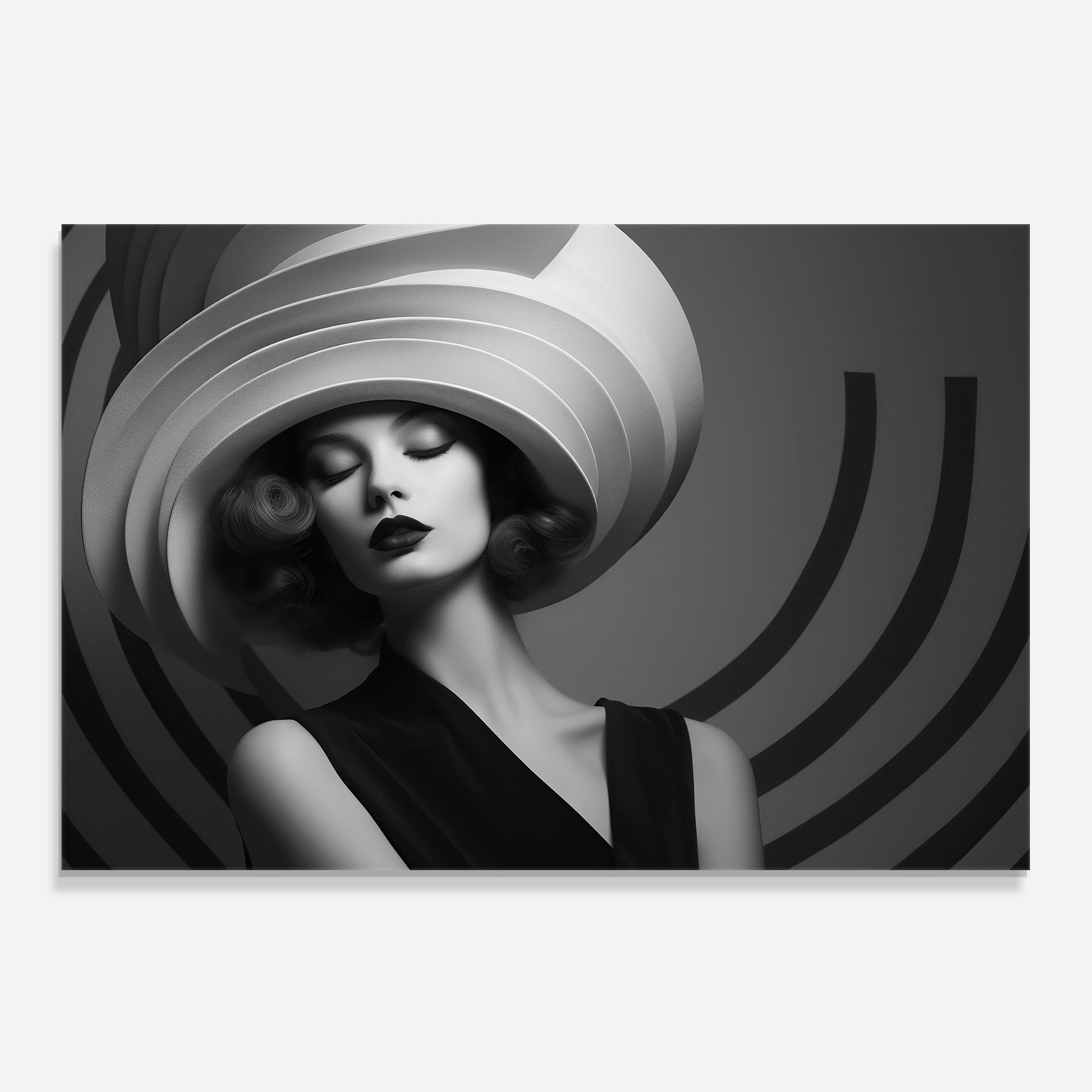 Panou Sticla Bucatarie Vintage Pretty Lady mockup 0