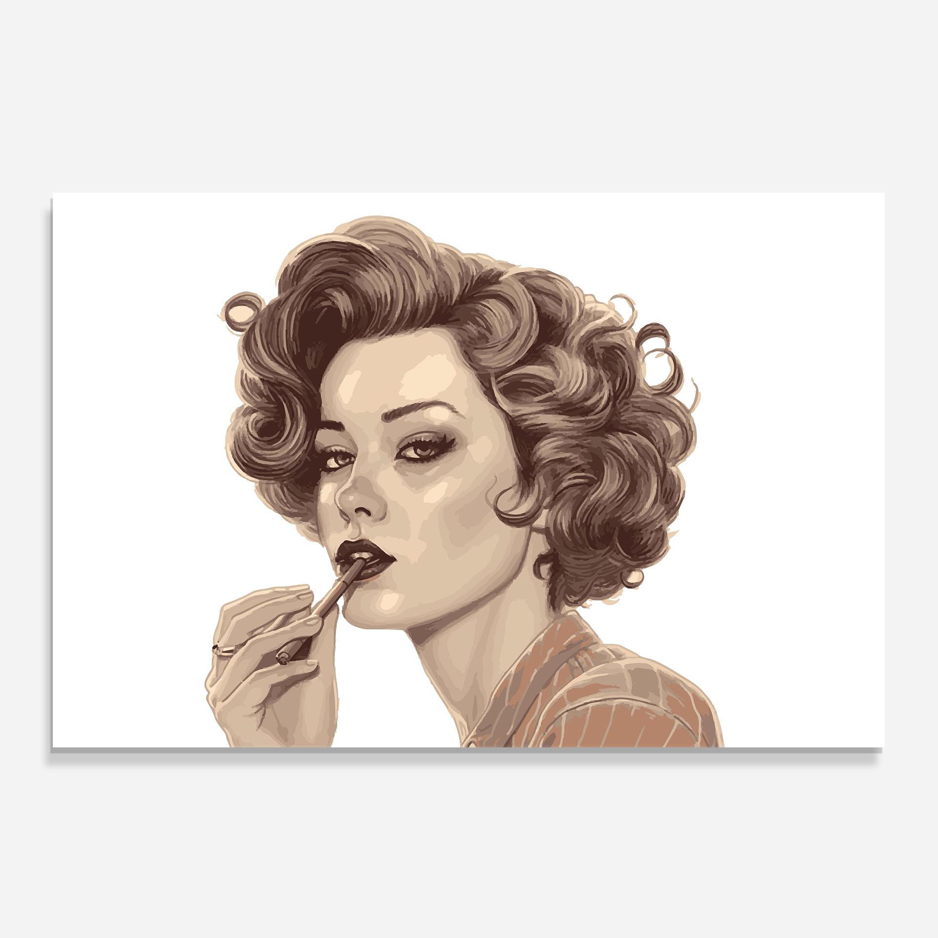 Panou Sticla Bucatarie Vintage Smoking mockup 0