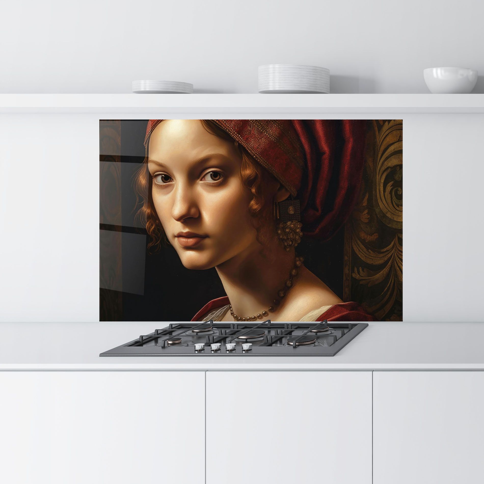 Red Hair Woman Art mockup 9