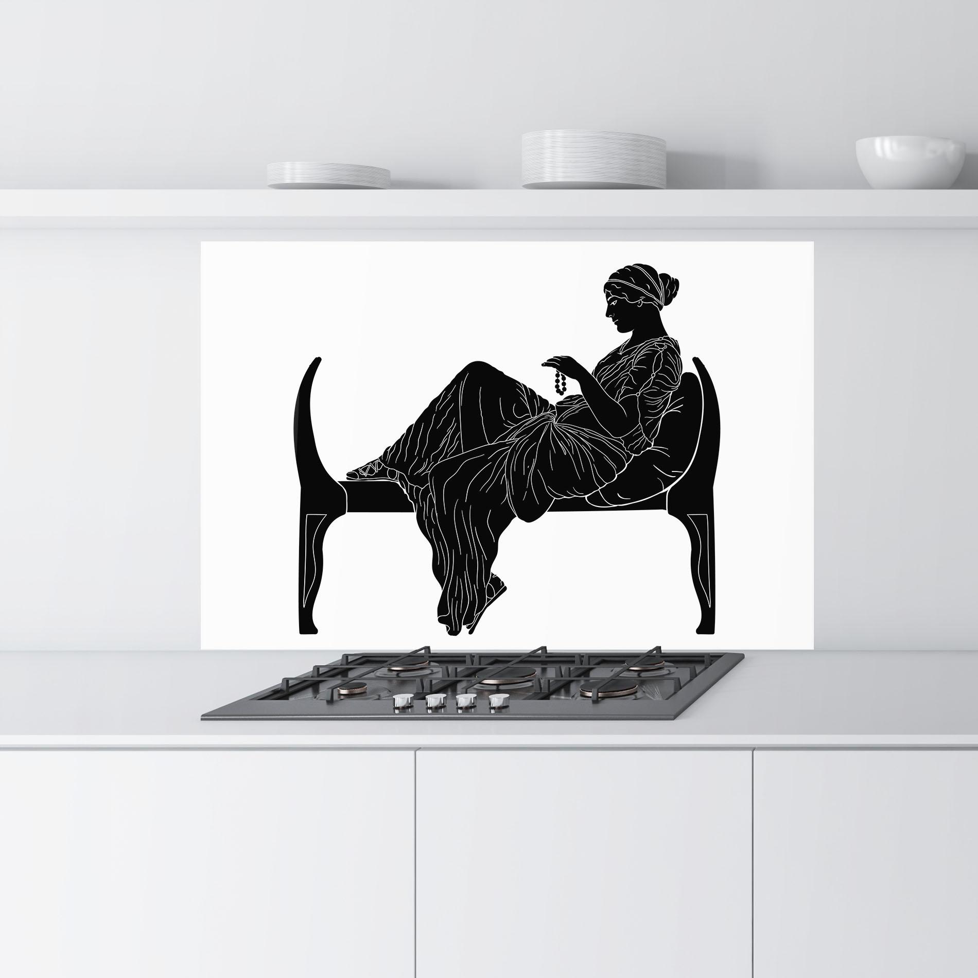 Panou Sticla Bucatarie Statue Pearls mockup 9