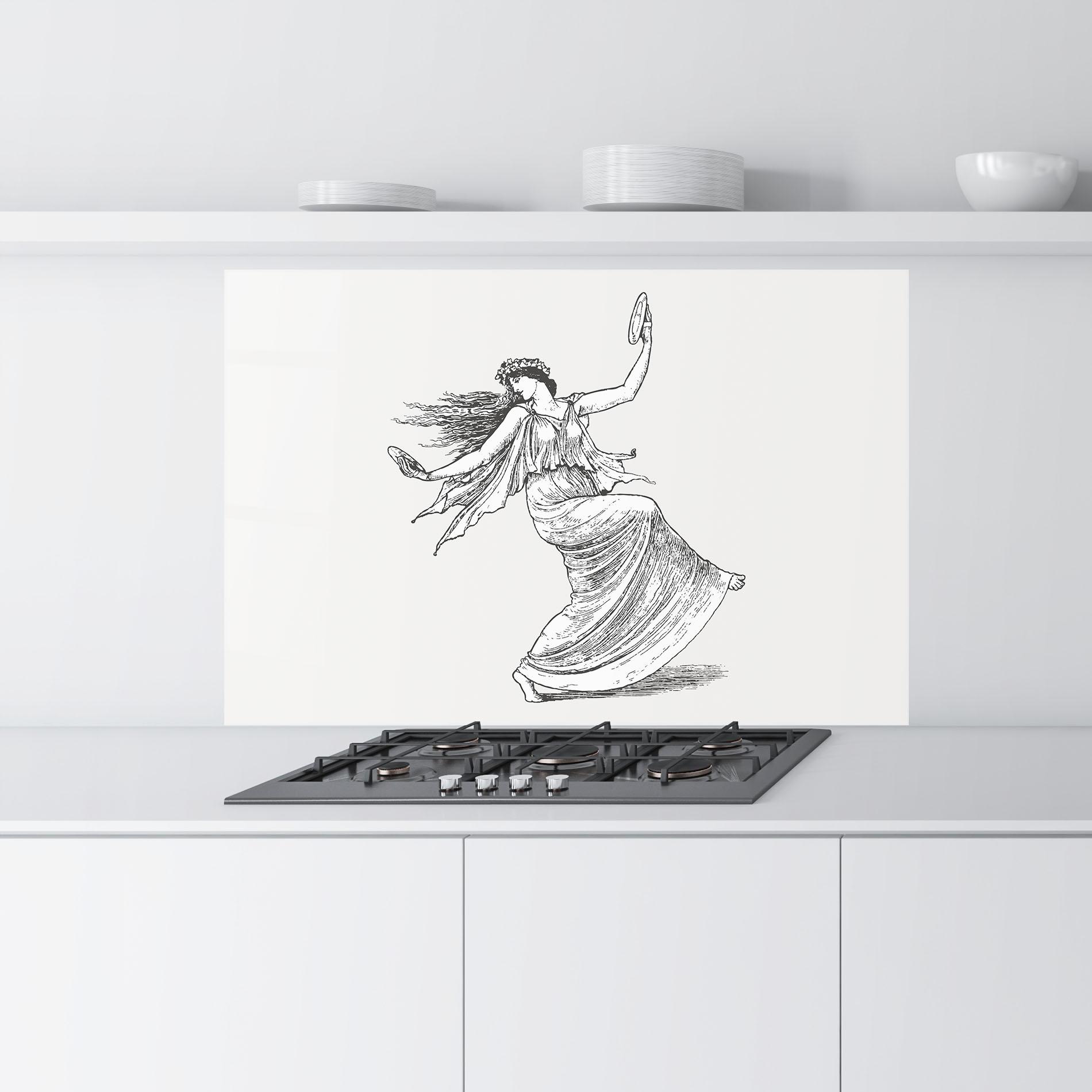 Panou Sticla Bucatarie Vintage Dance mockup 9