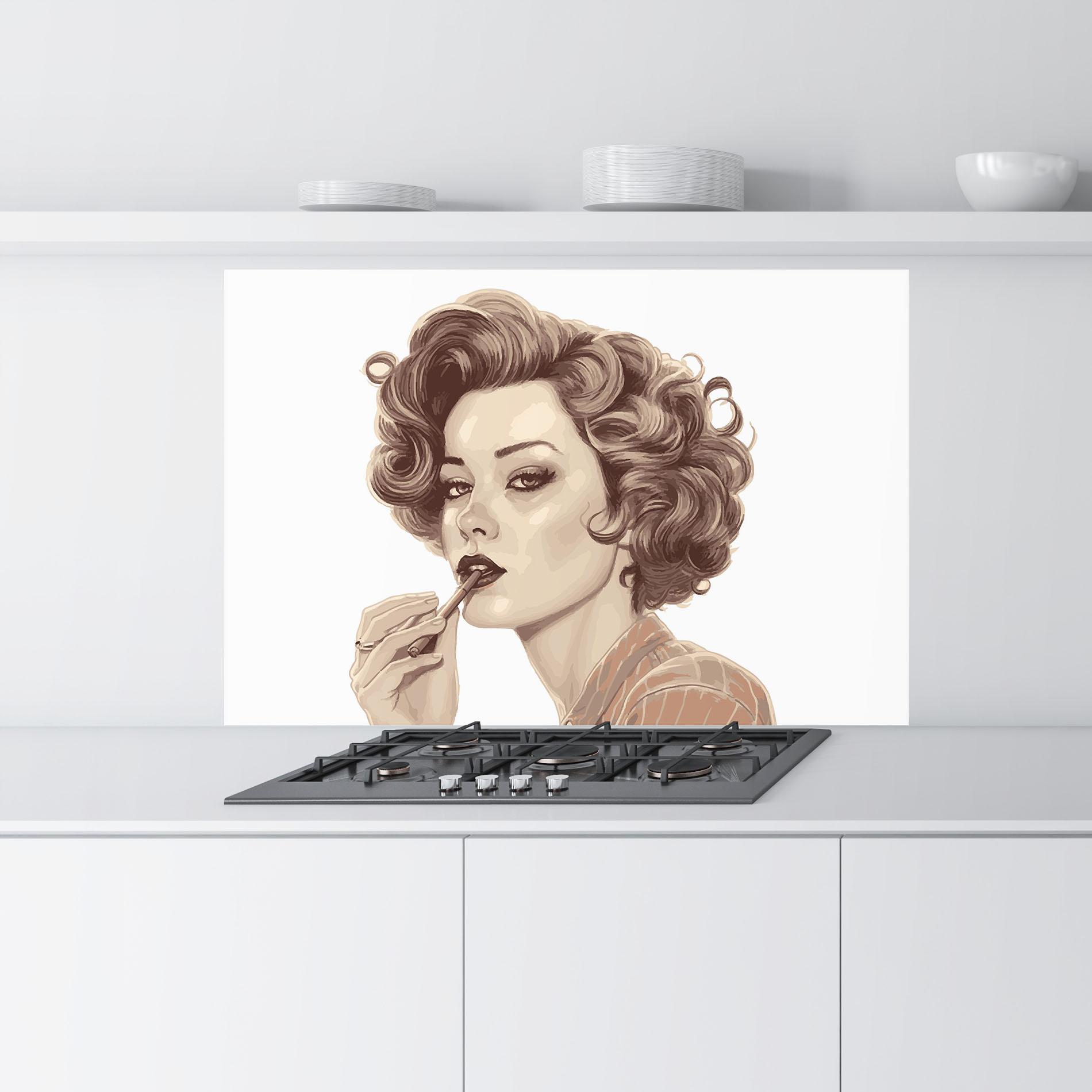 Panou Sticla Bucatarie Vintage Smoking mockup 9