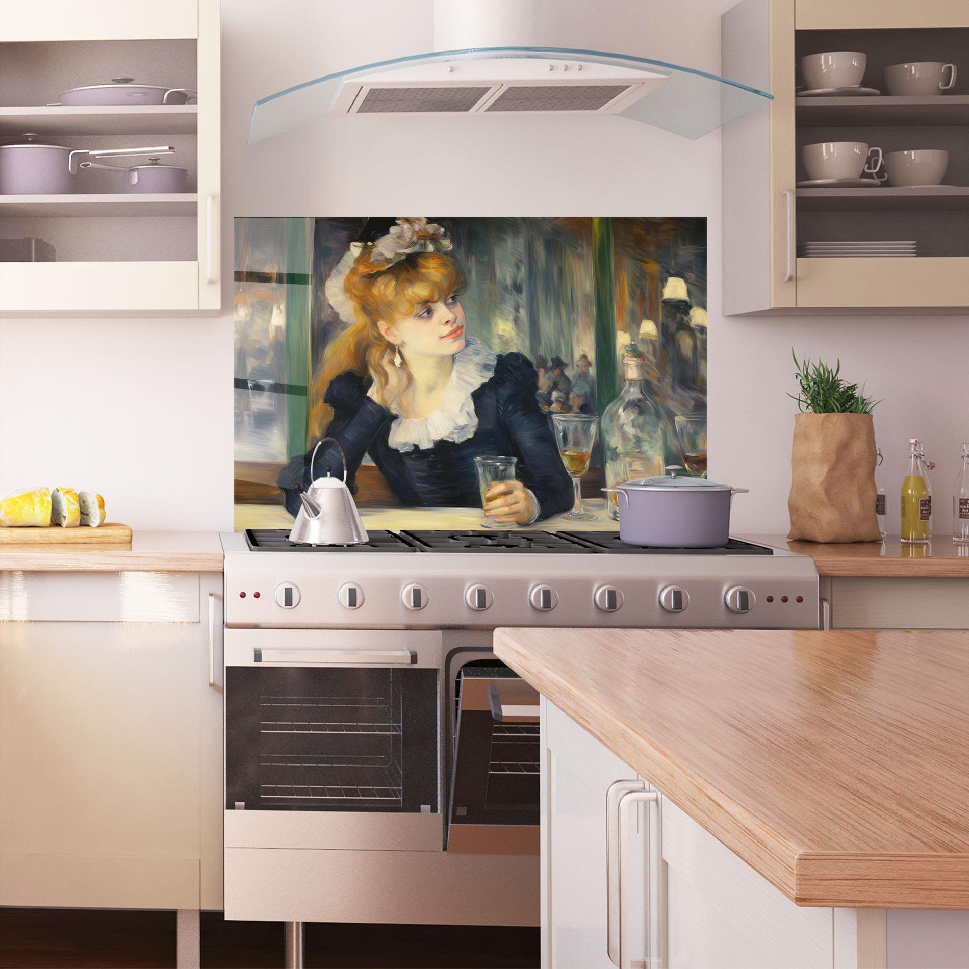 Panou Sticla Bucatarie Elegant Vintage Fashion mockup 1