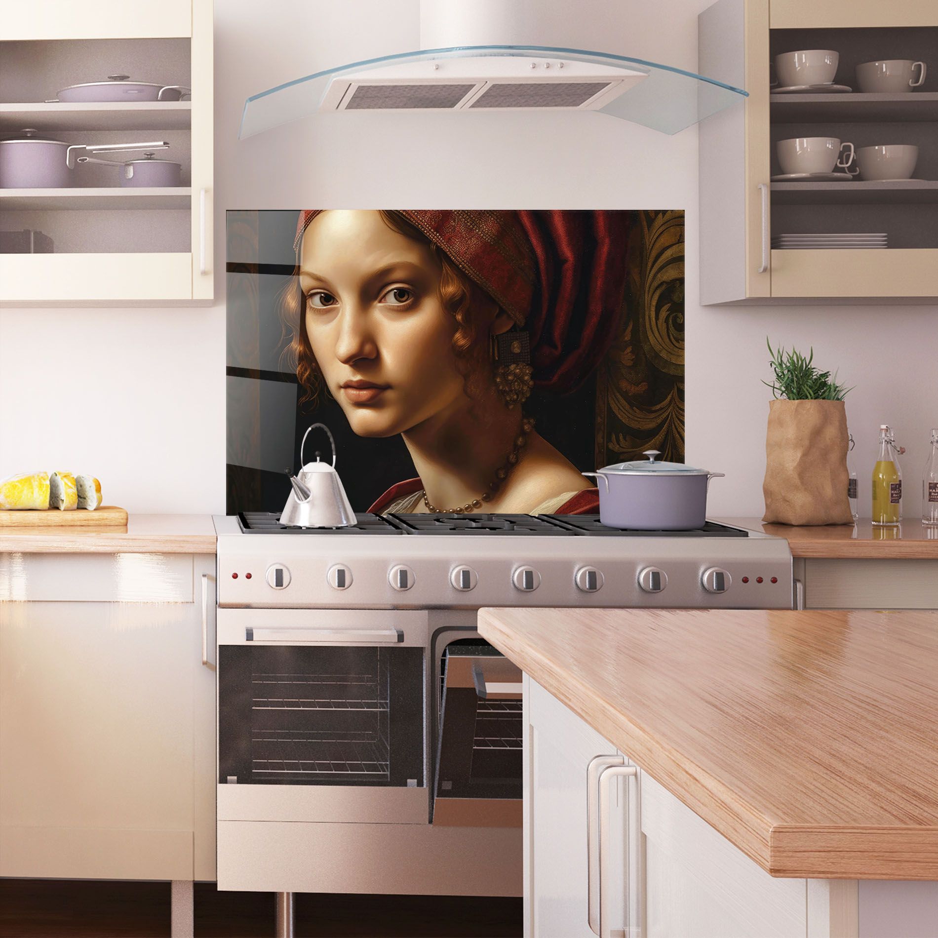 Red Hair Woman Art mockup 1