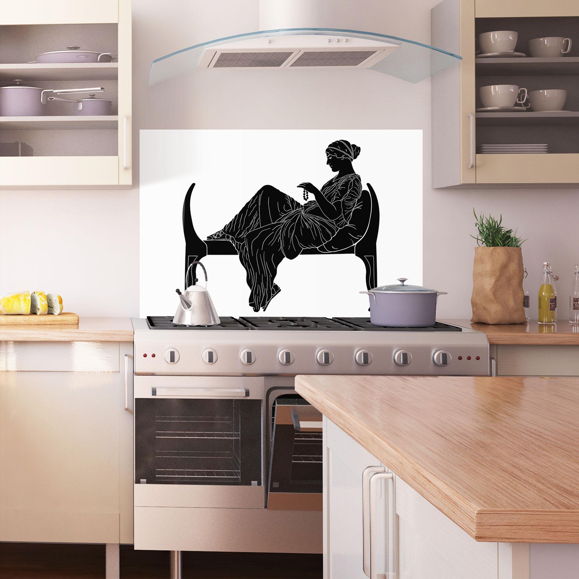 Panou Sticla Bucatarie Statue Pearls mockup 1